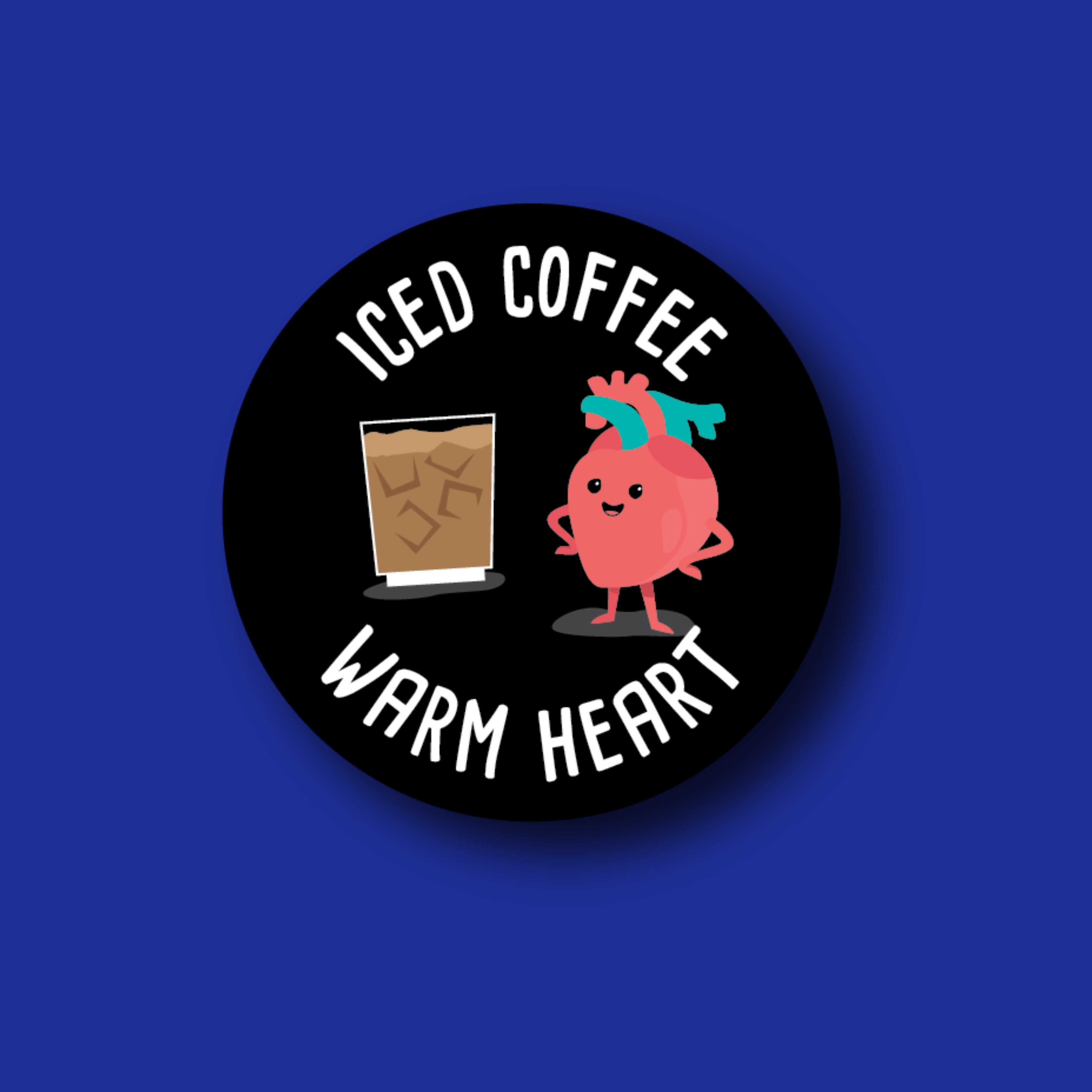 Badge Topper: Iced Coffee, Warm Heart