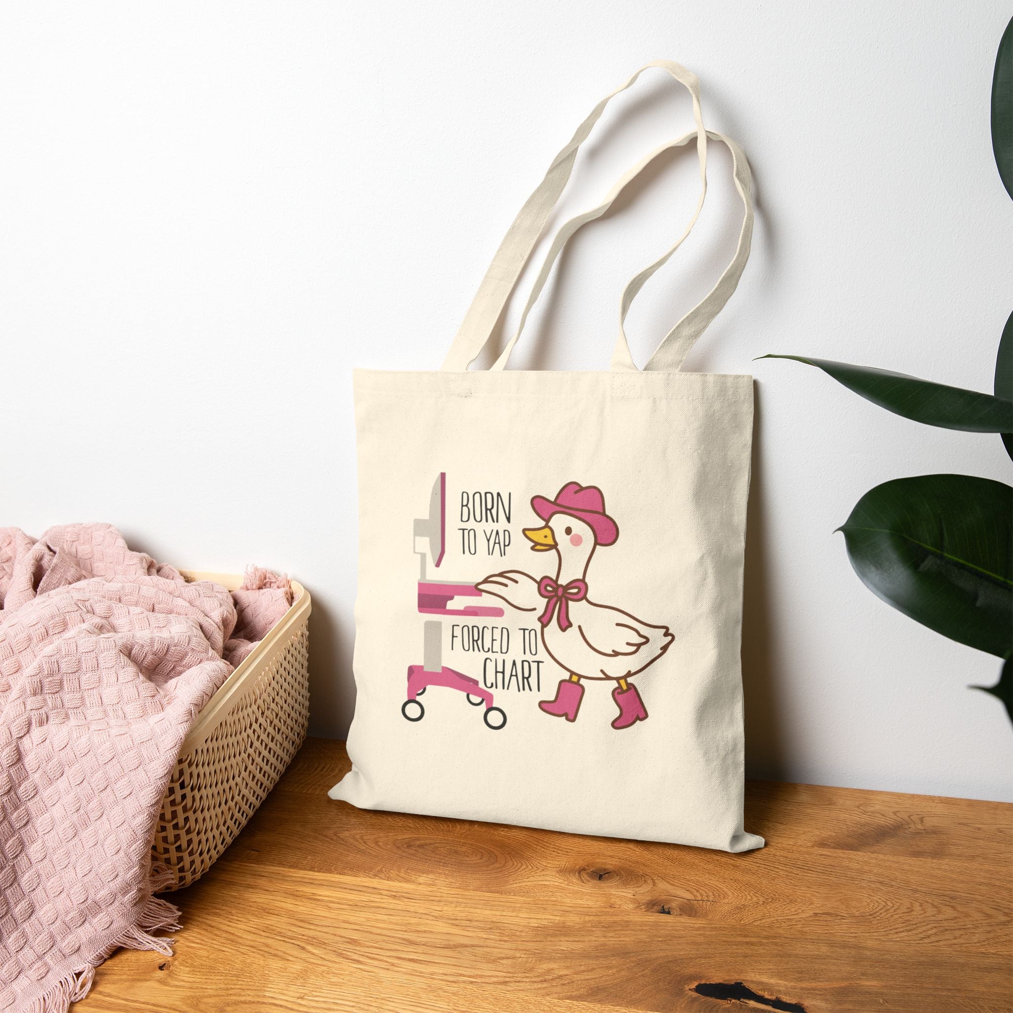 Tote Bag: Born to Yap Forced To Chart