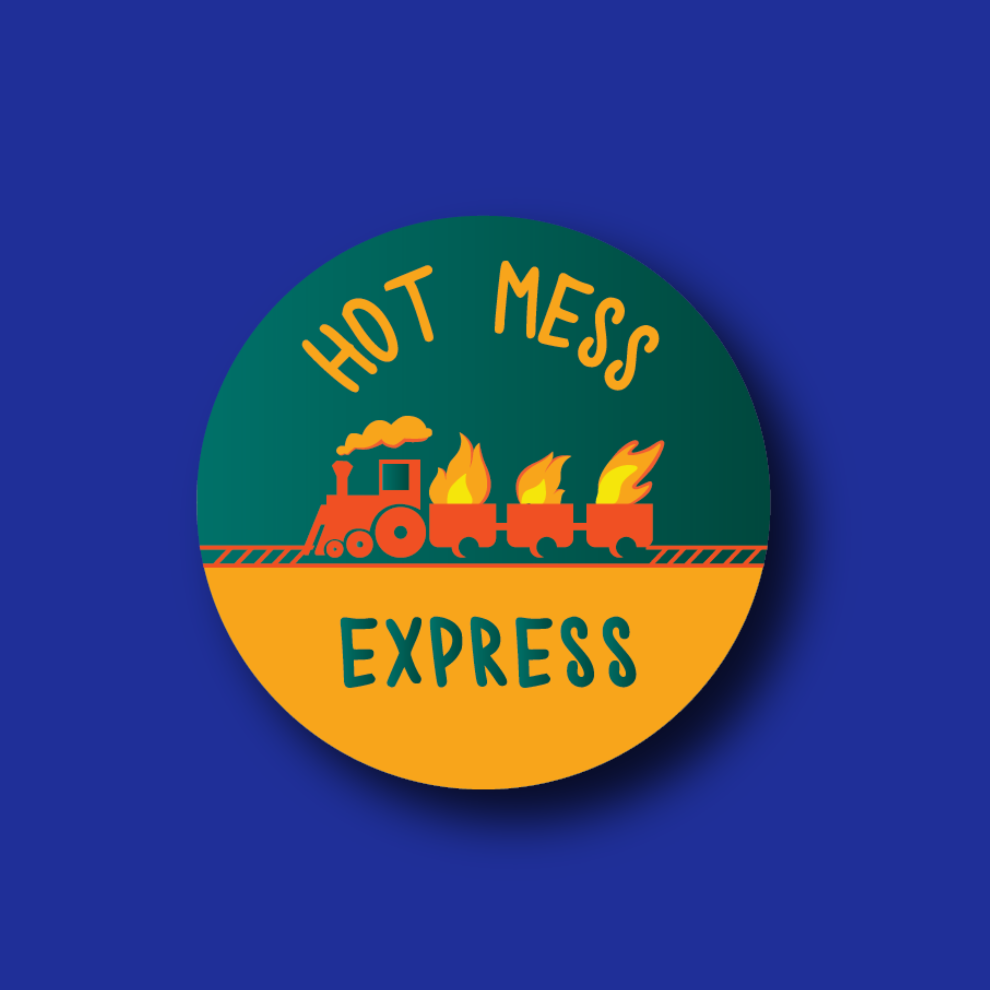 Acrylic Badge Topper: Hot Mess Express