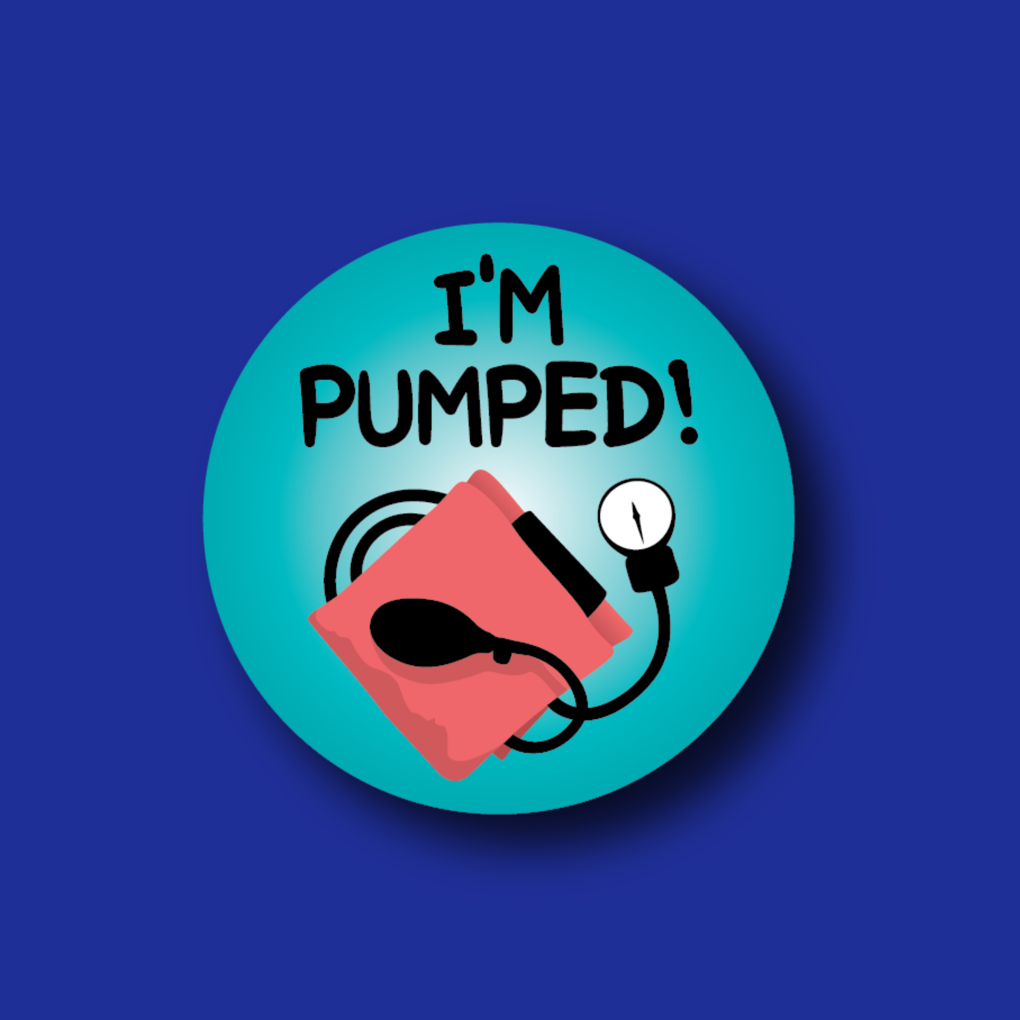 Badge Topper: I'm pumped