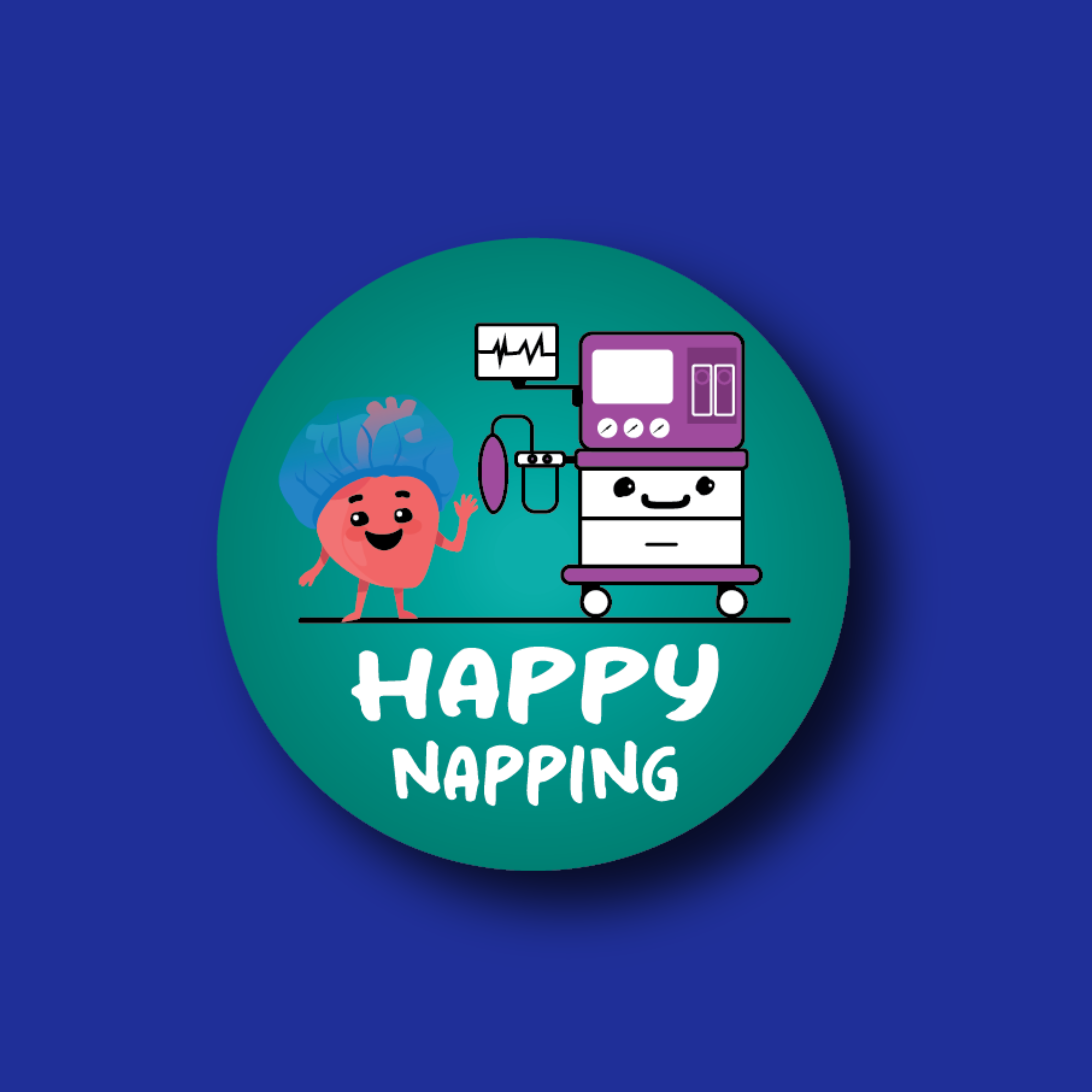 Badge Topper: Happy Napping - Anesthesia