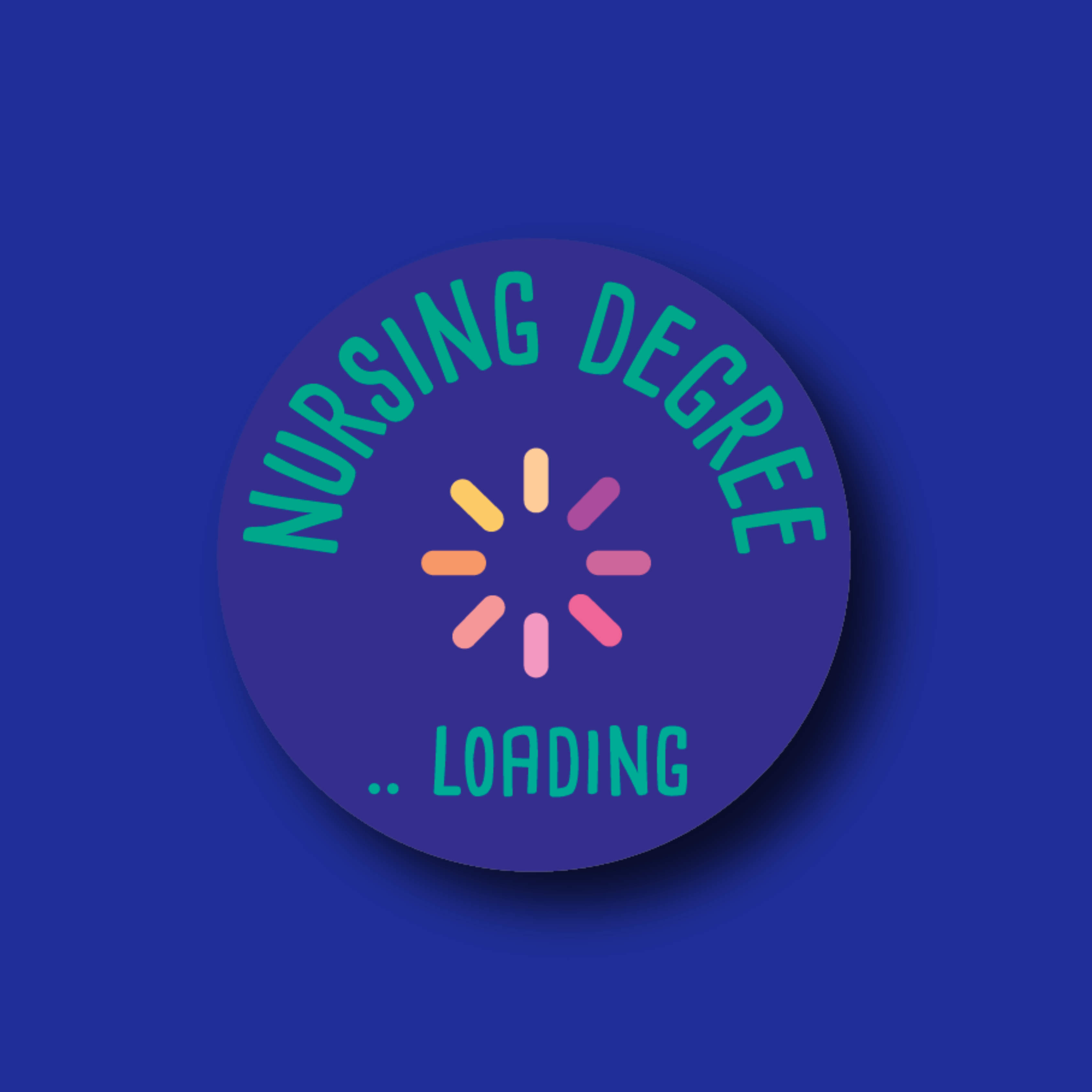 Badge Topper: Nursing Degree Loading