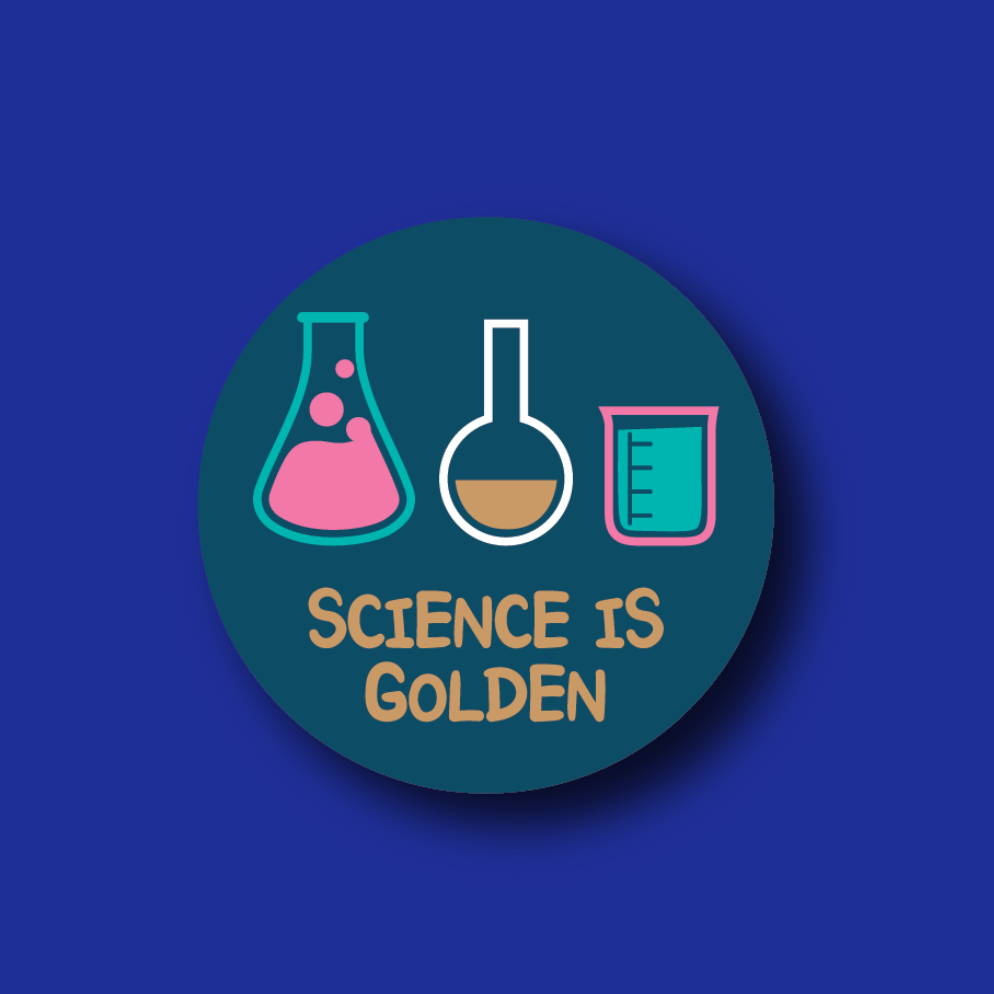 Badge Topper: Science is Golden