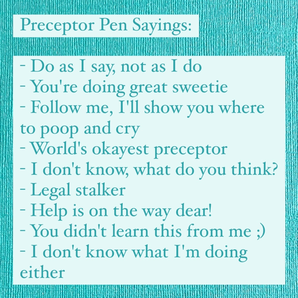 Snarky Pens: Preceptor Pen Set - Set of 9 Pens