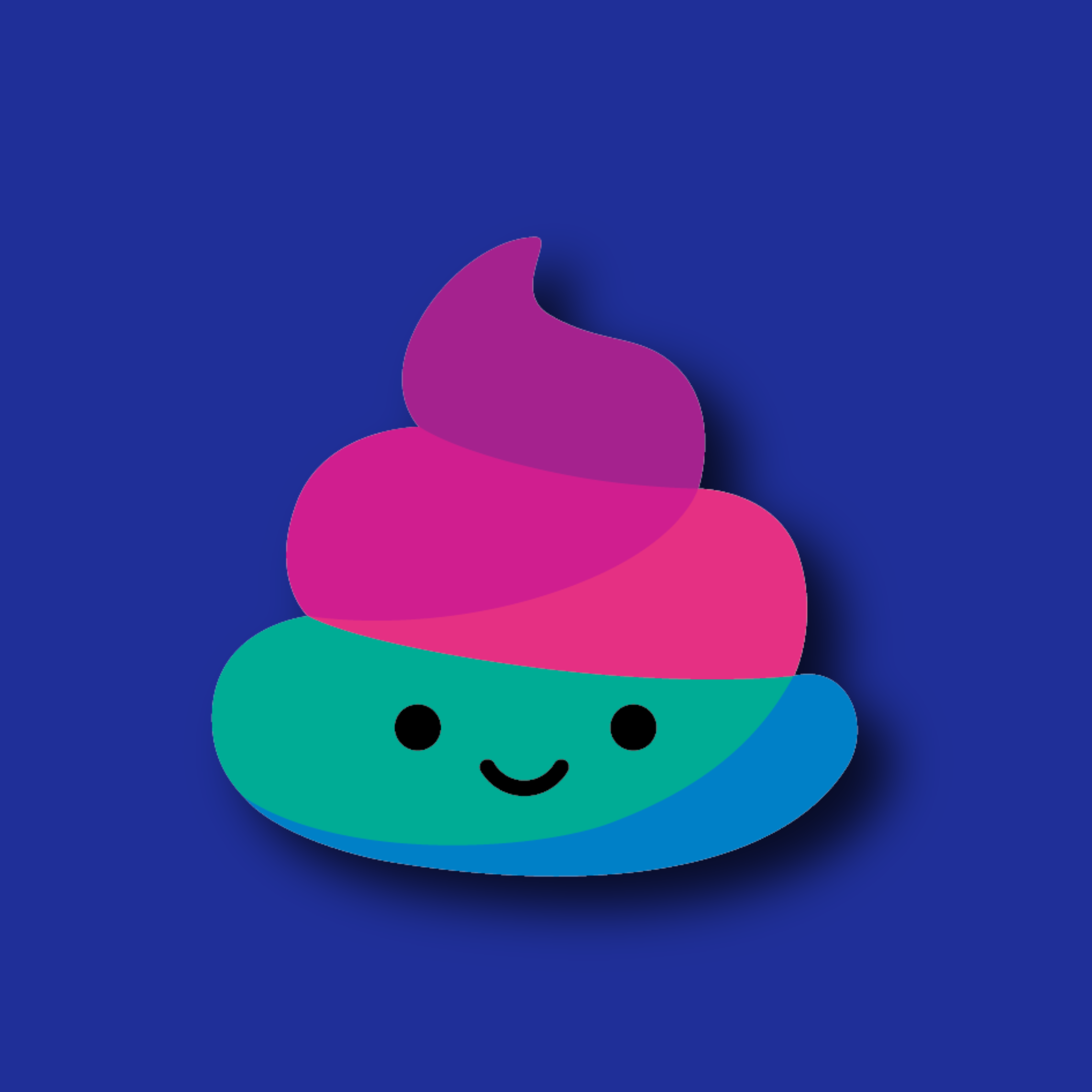 Badge Topper: Rainbow Poo