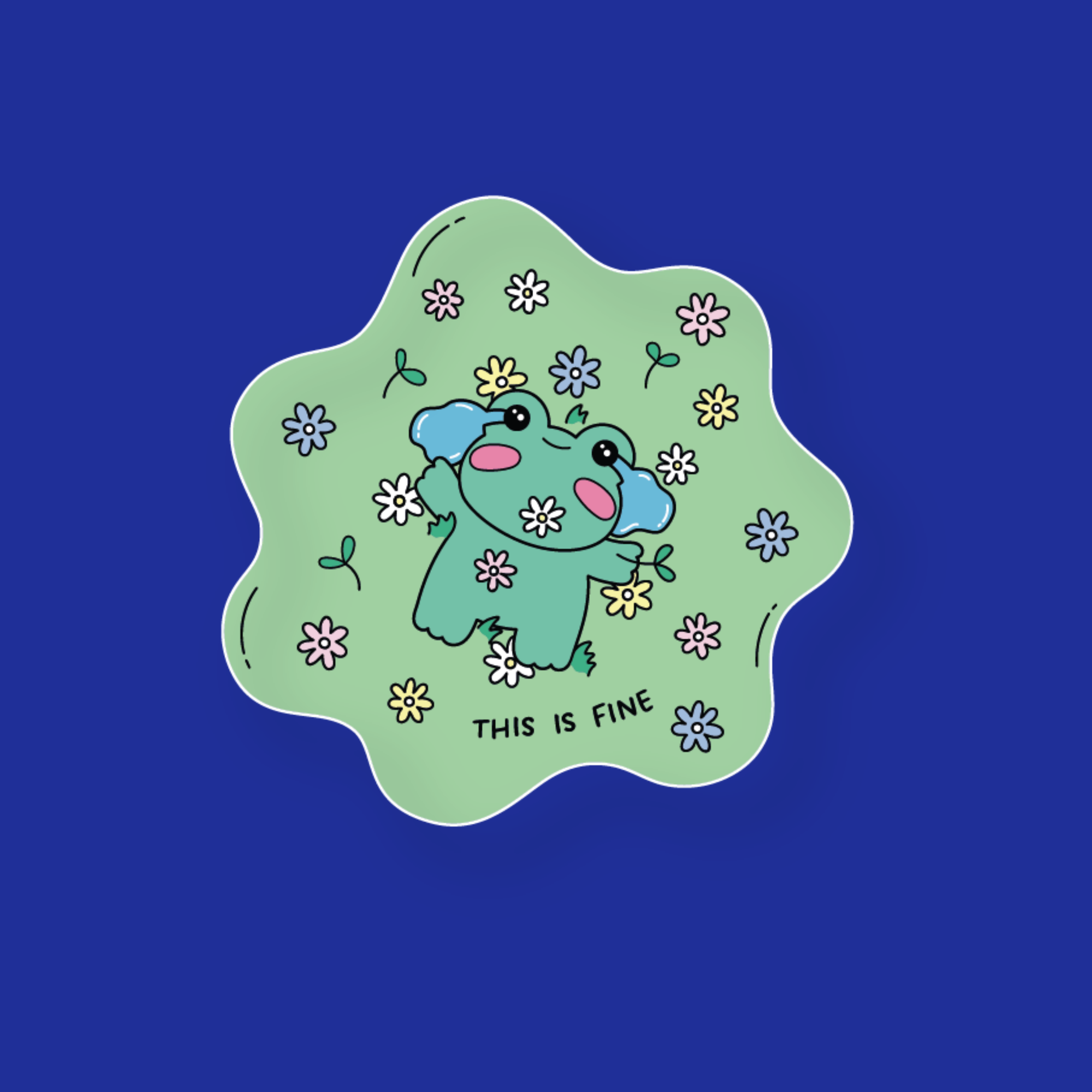 Badge Topper: This is fine frog
