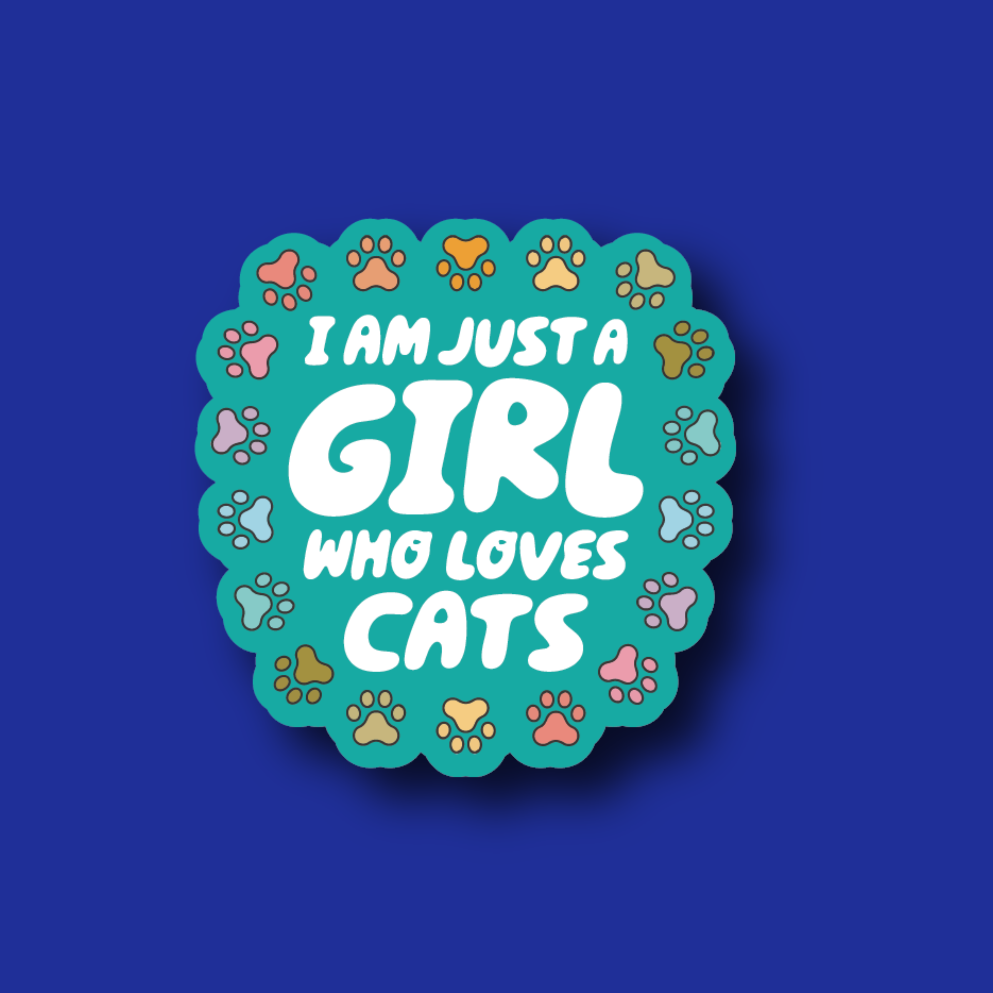 Badge Topper: Just a girl who loves cats