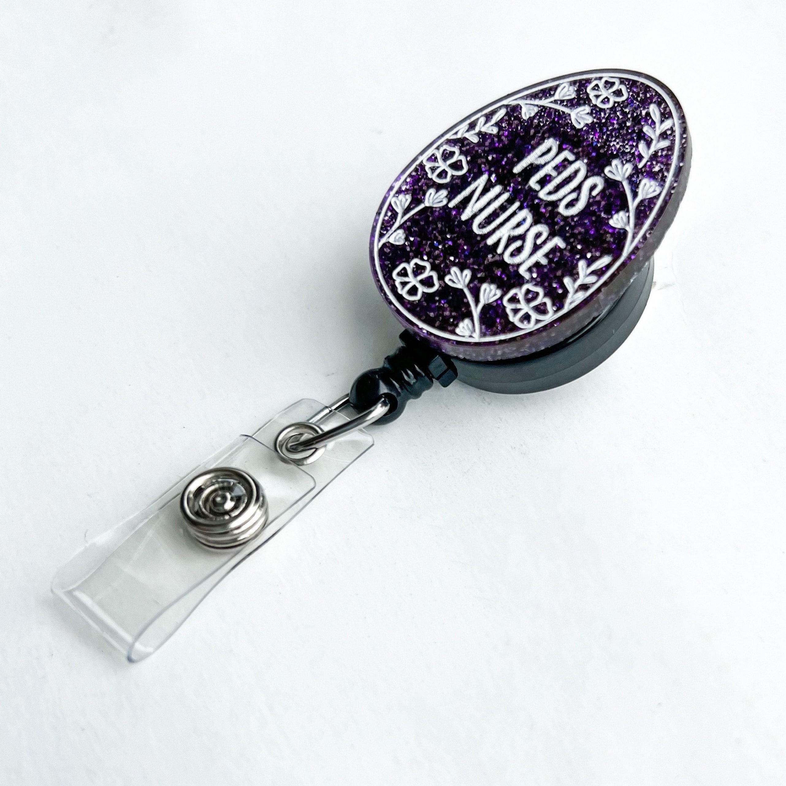 Glitter Badge Reel Topper: Peds Egg