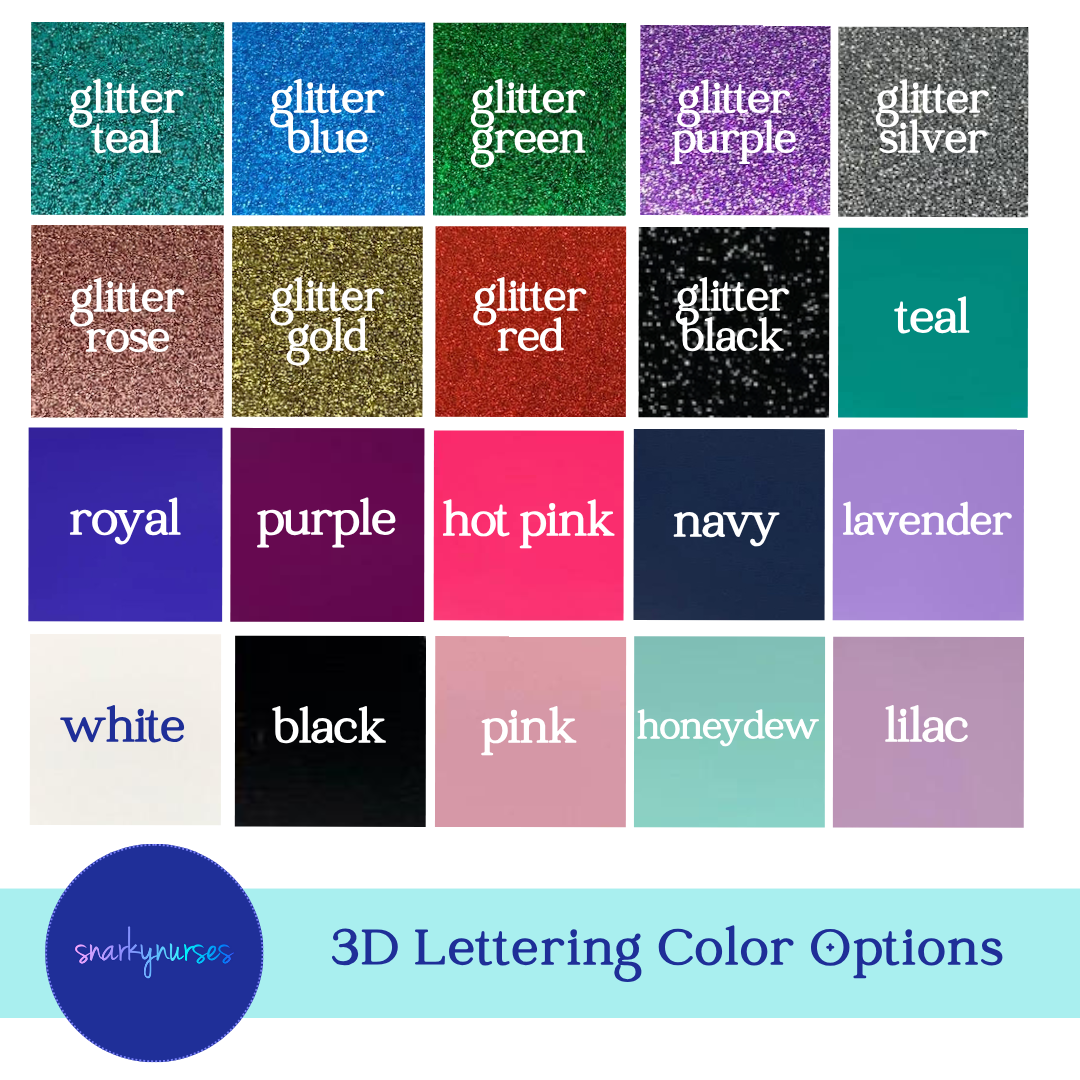 Personalized 3D Glitter Badge Buddy