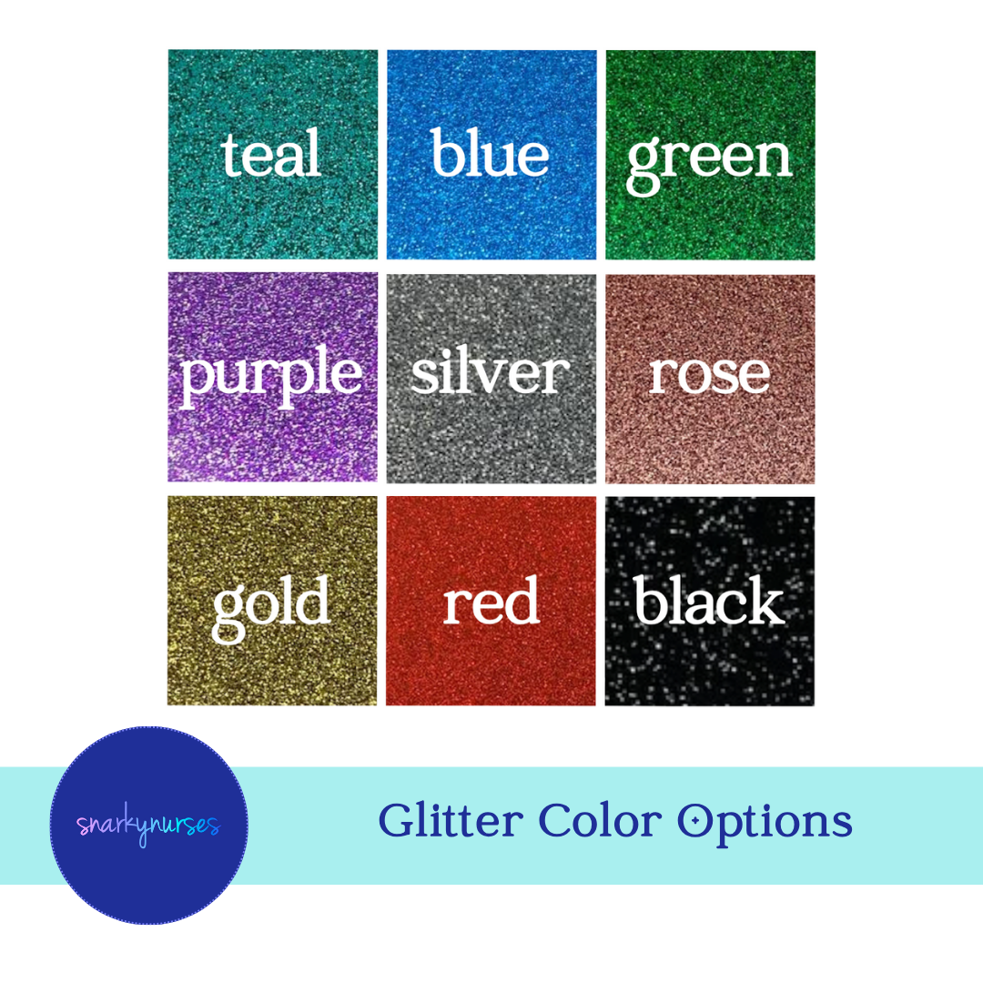 Glitter Badge Reel Topper: Stethoscope Christmas Tree