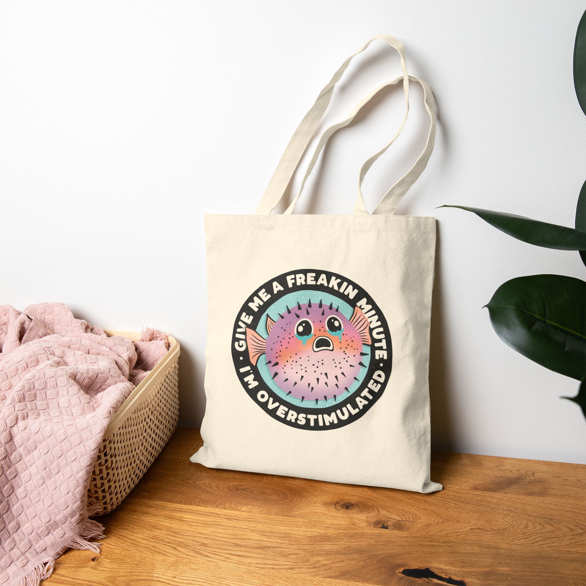Tote Bag: Overstimulated Blowfish
