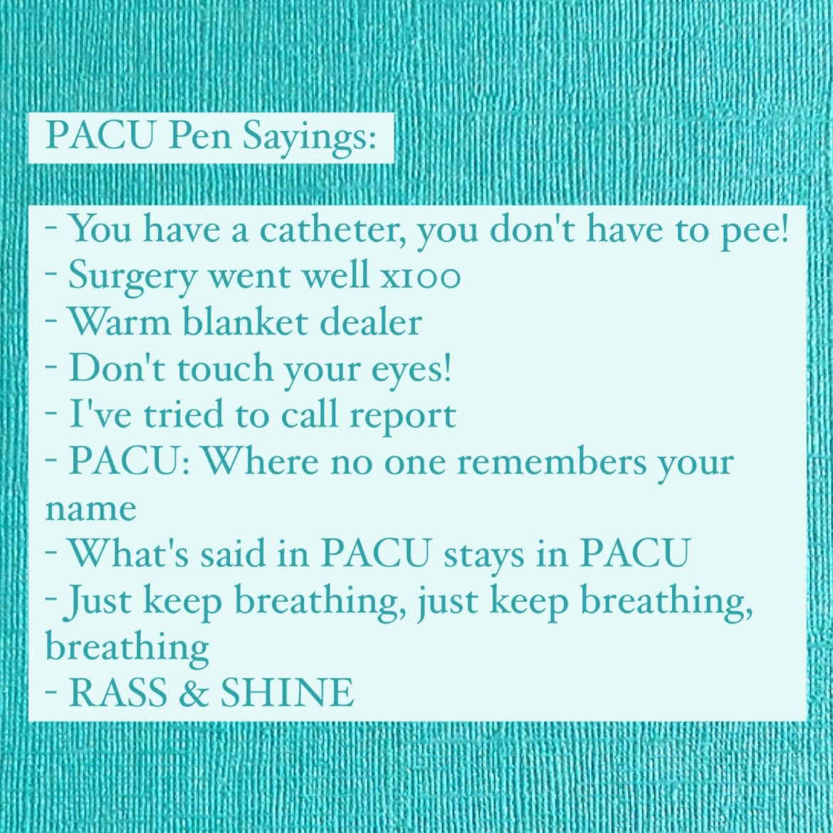 Snarky Pens: PACU Pen Set - Set of 9 Pens