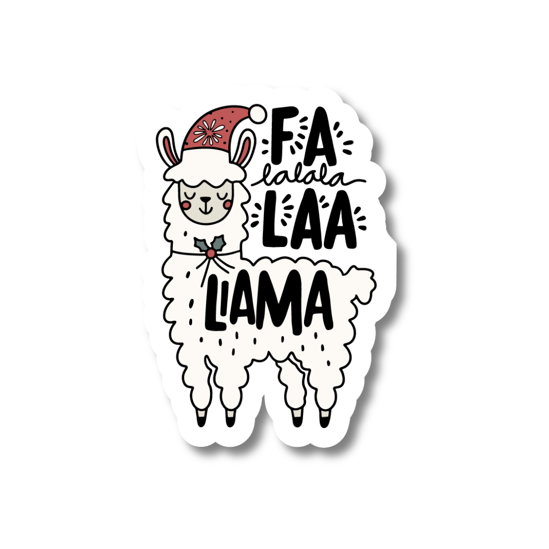 Acrylic Badge Topper: Festive Llama