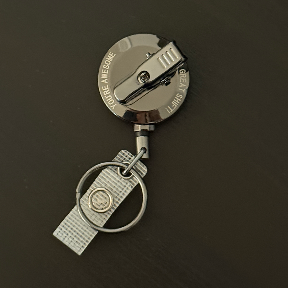 Heavy Duty Badge Reel - Silver Gray