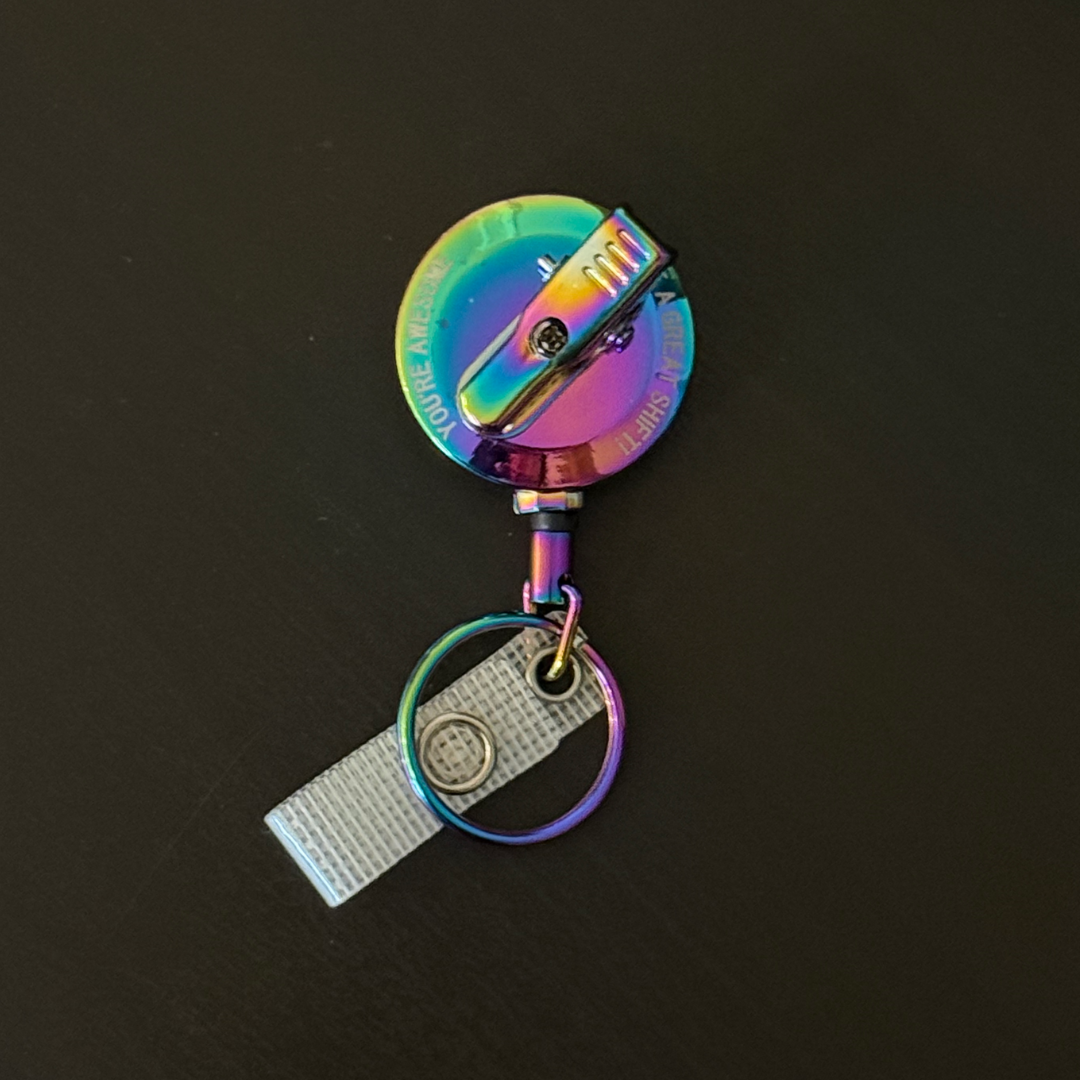 Heavy Duty Badge Reel - Rainbow