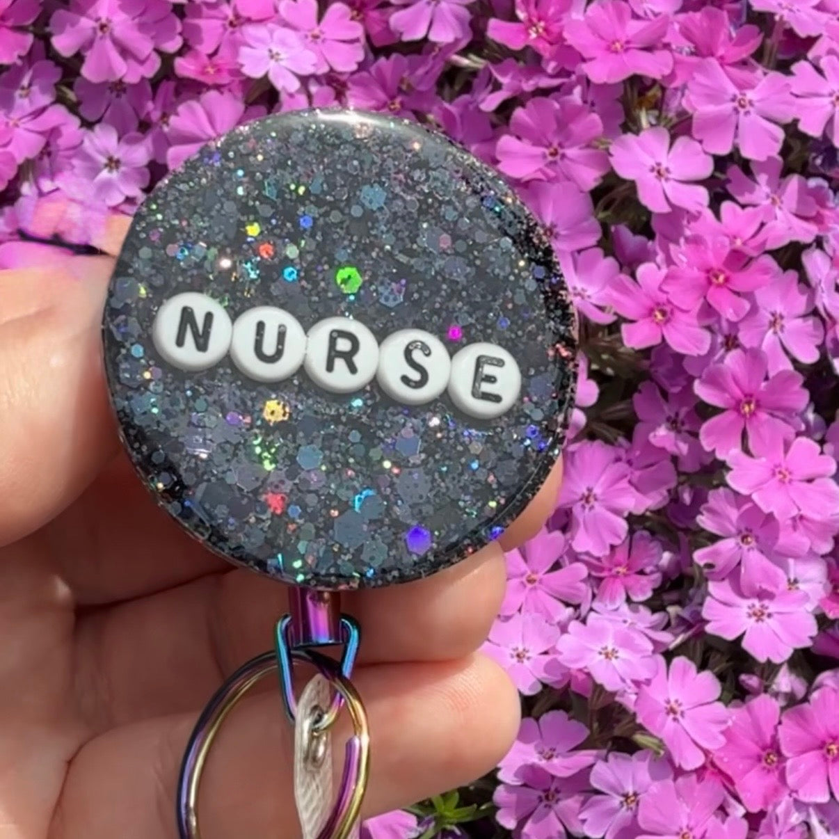 Glitter Badge Topper: Custom - Single Line