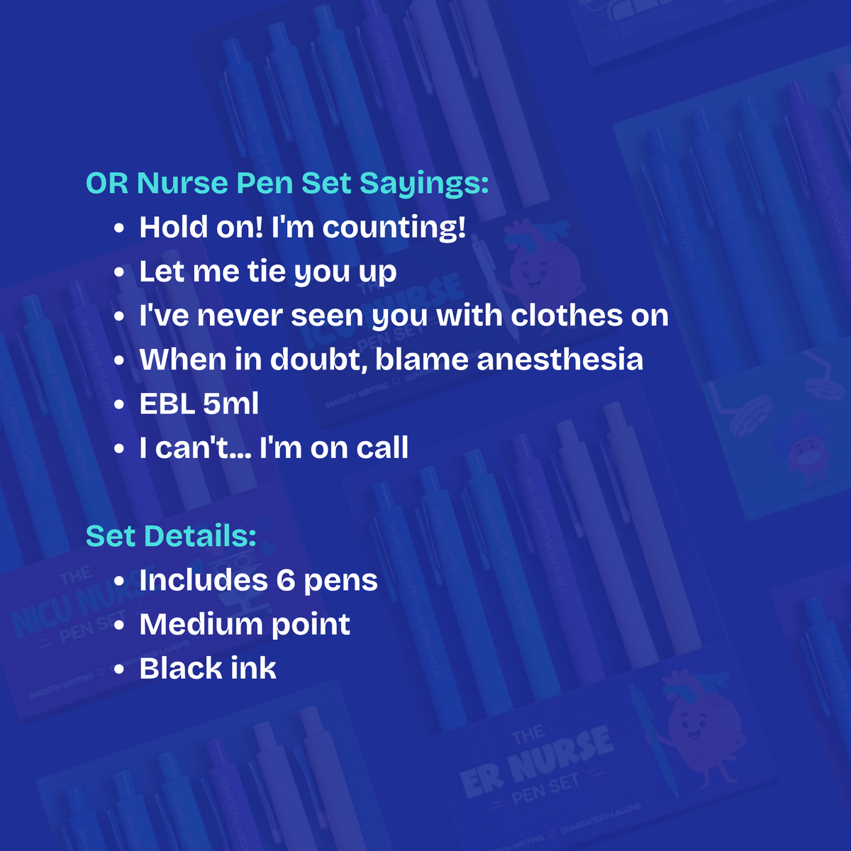 OR Nurse Pen Set