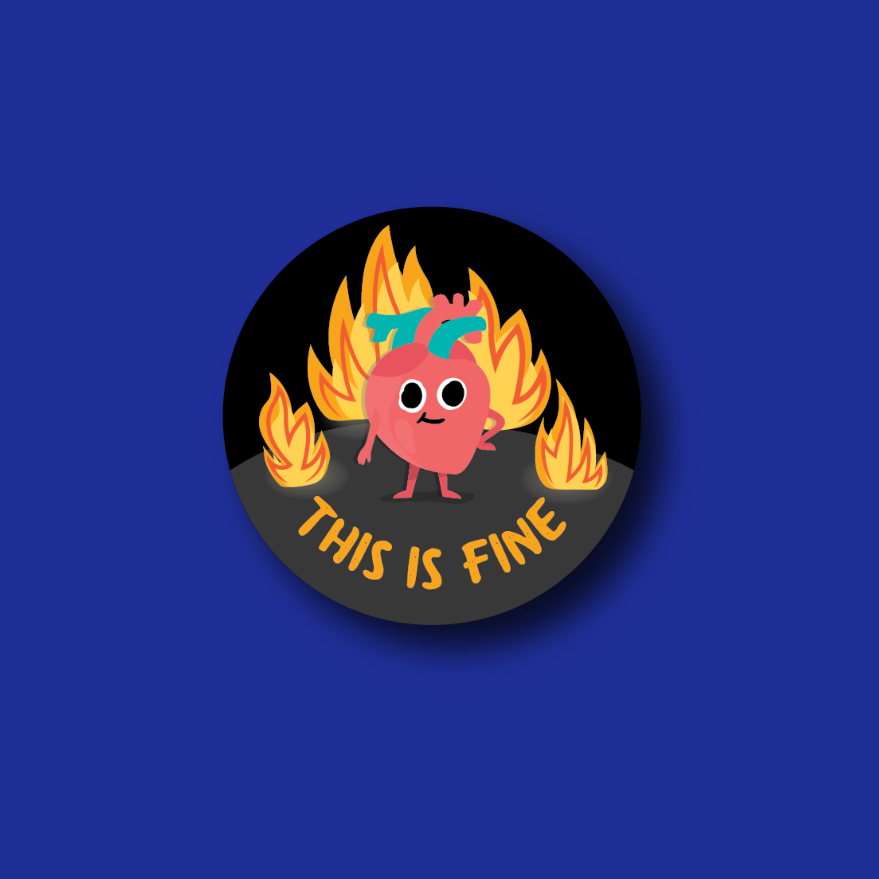 Acrylic Badge Topper: This is Fine
