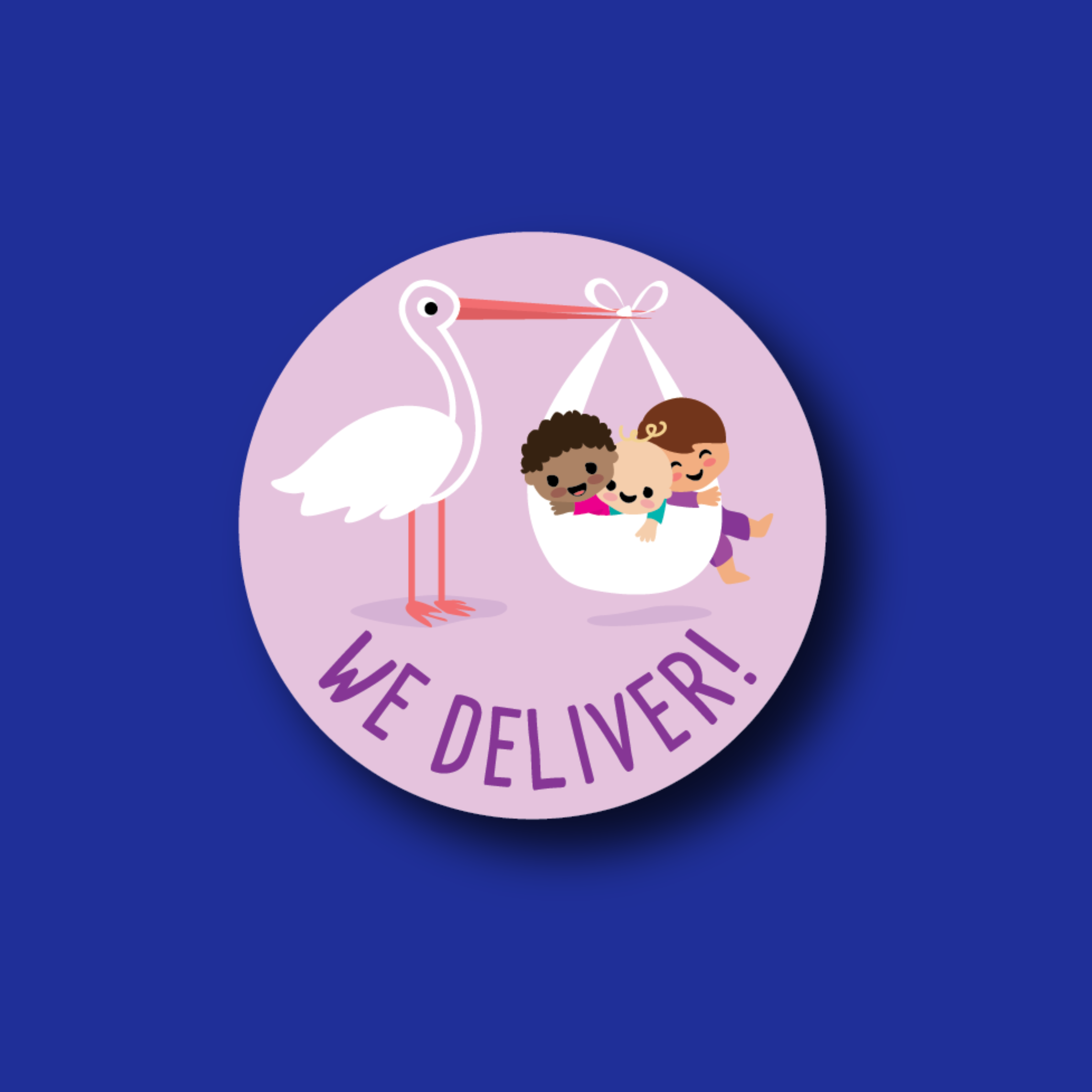 Acrylic Badge Topper: We Deliver