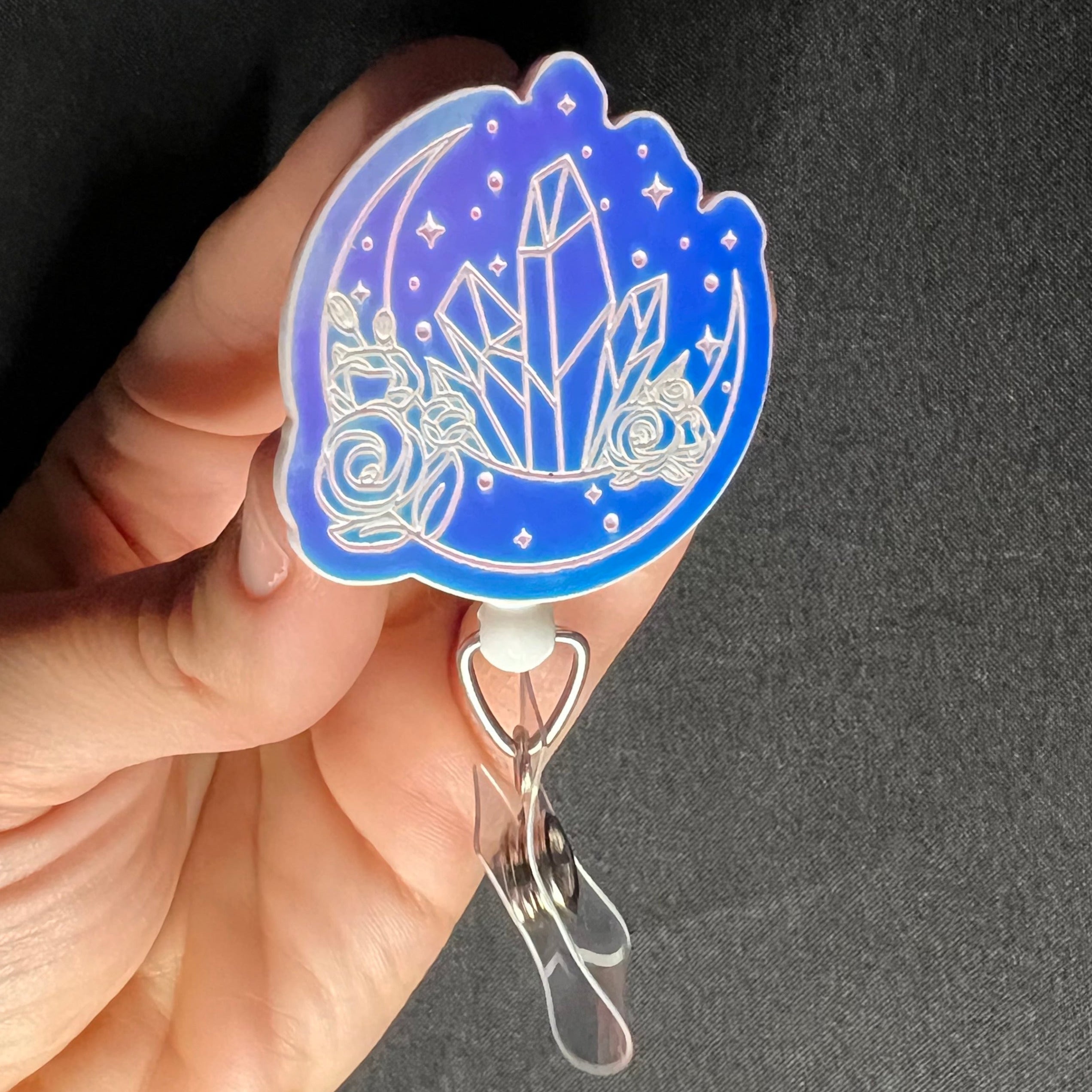 Color Shift Badge Reel Topper: Celestial