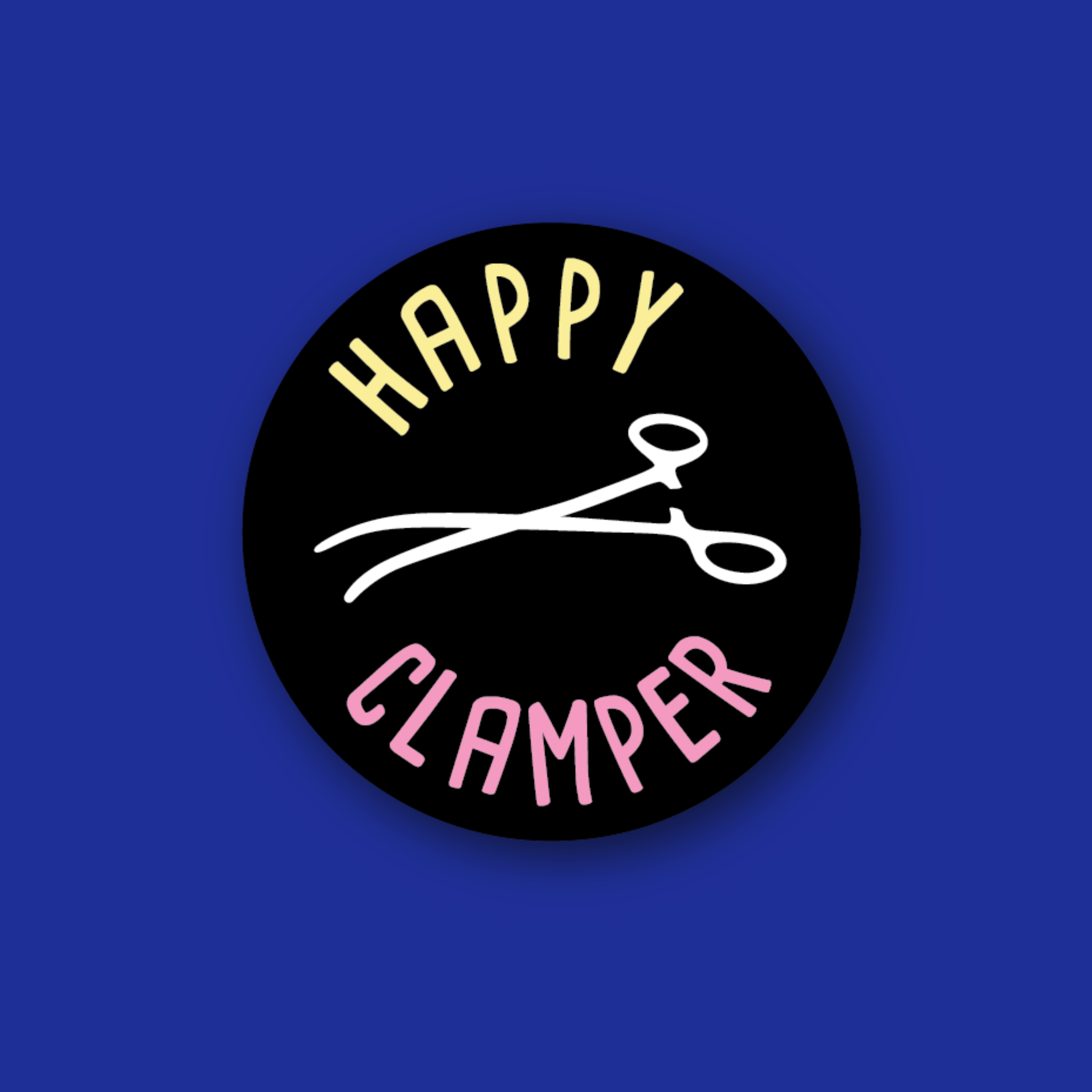 Acrylic Badge Topper: Happy Clamper