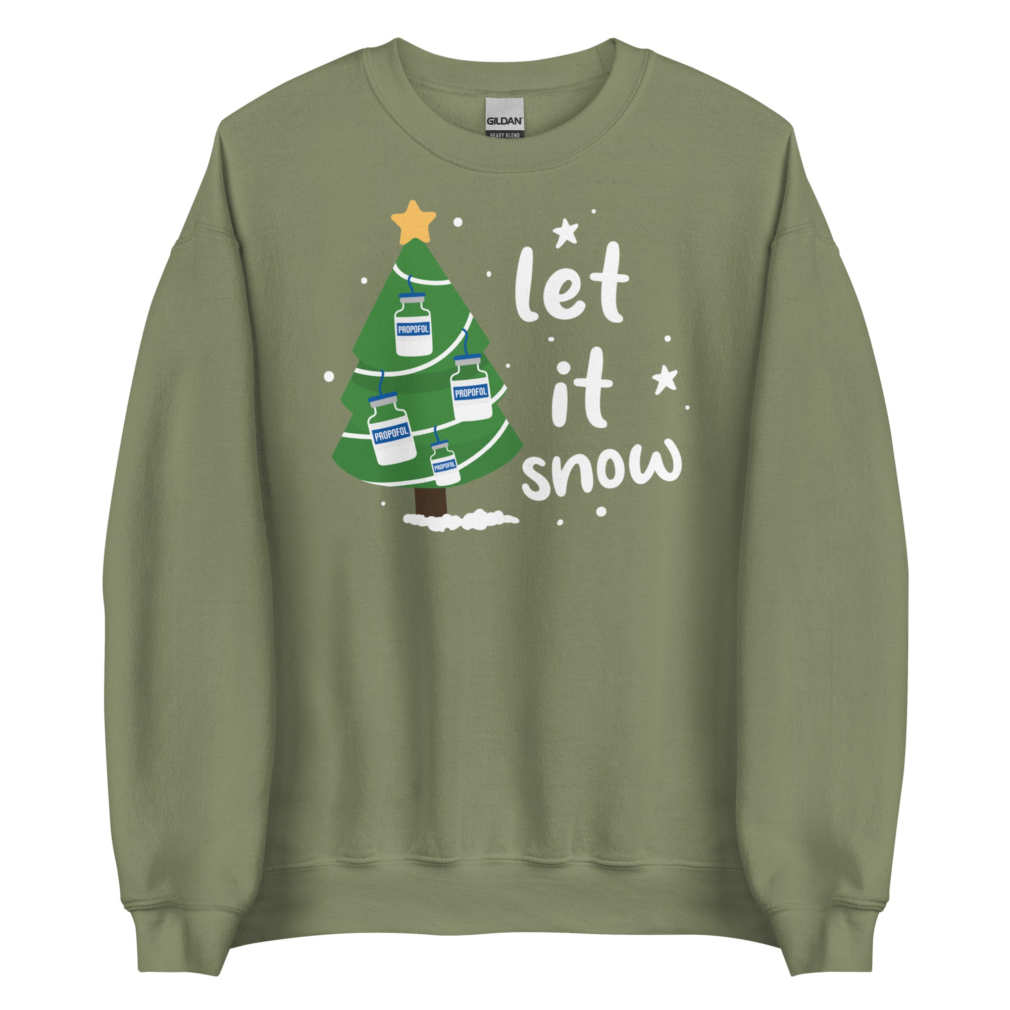 Sweatshirt: Let it snow propofol tree