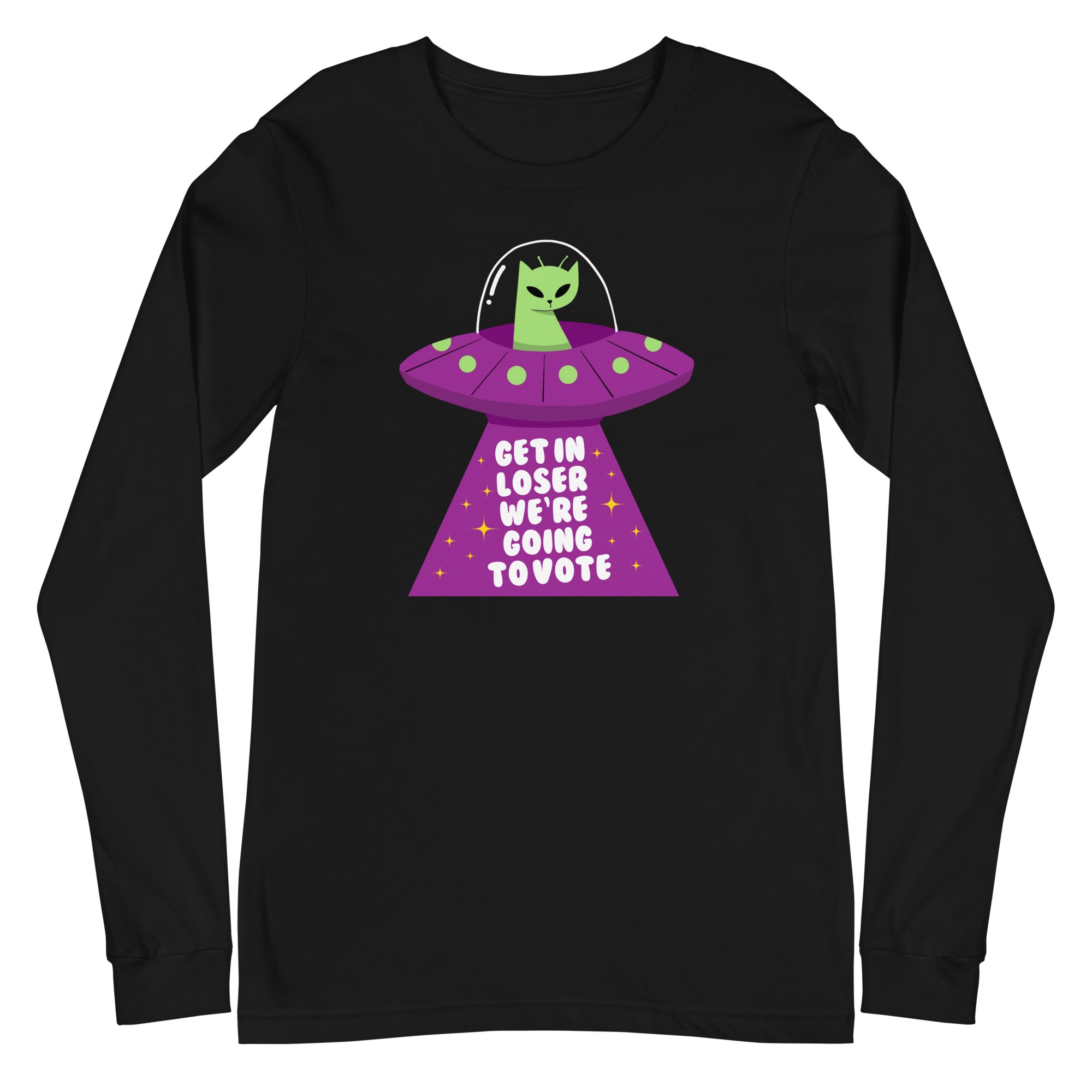 Alien Cat: We're going to vote - long sleeve