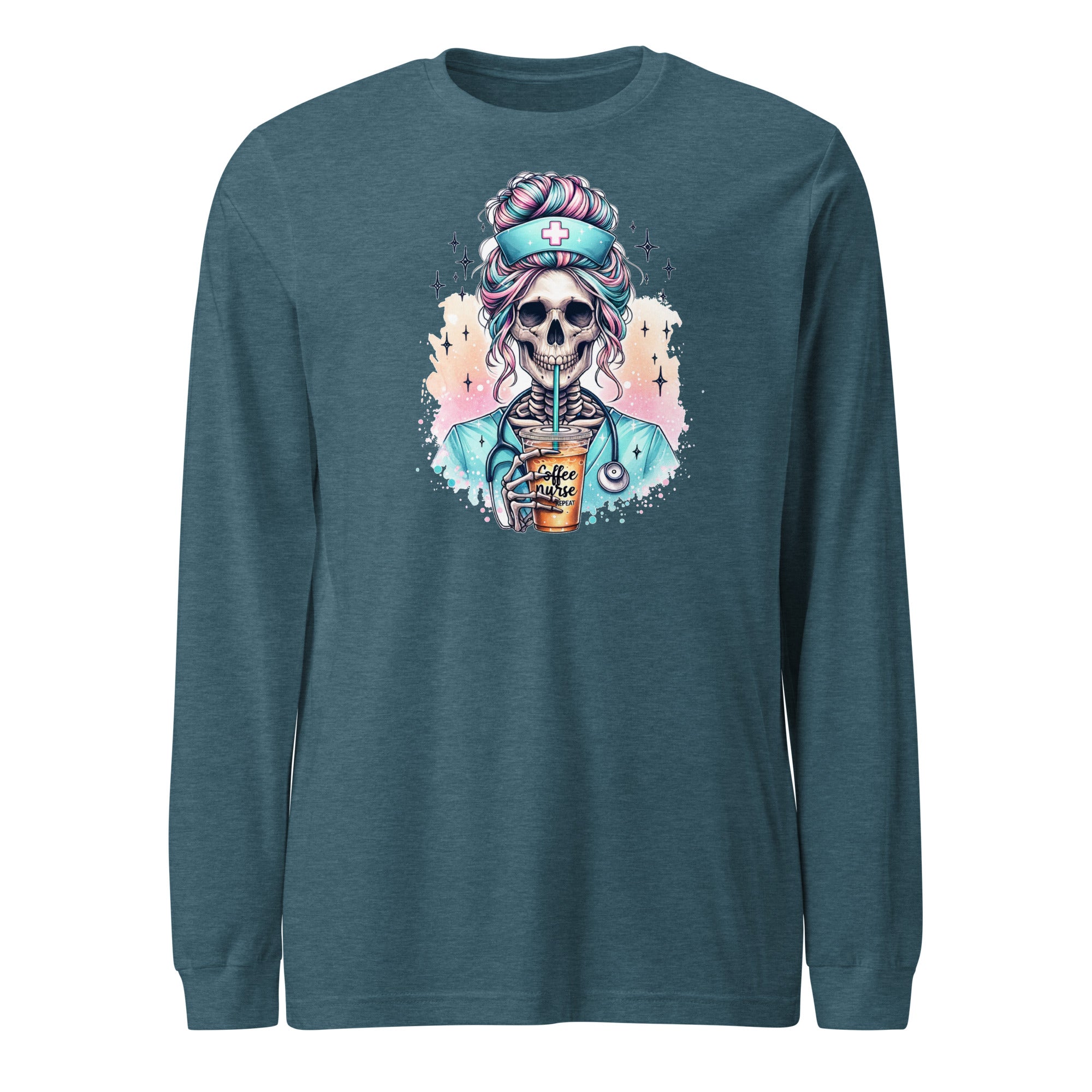 Nurse Halloween Skeleton - Long Sleeve