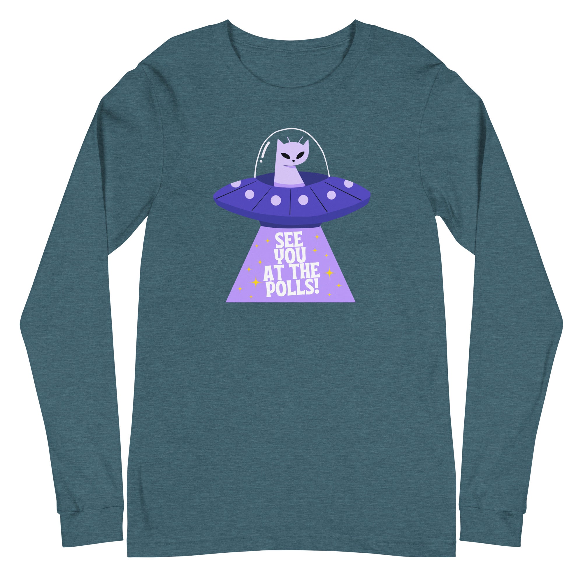 Alien Cat: See you at the polls - long sleeve