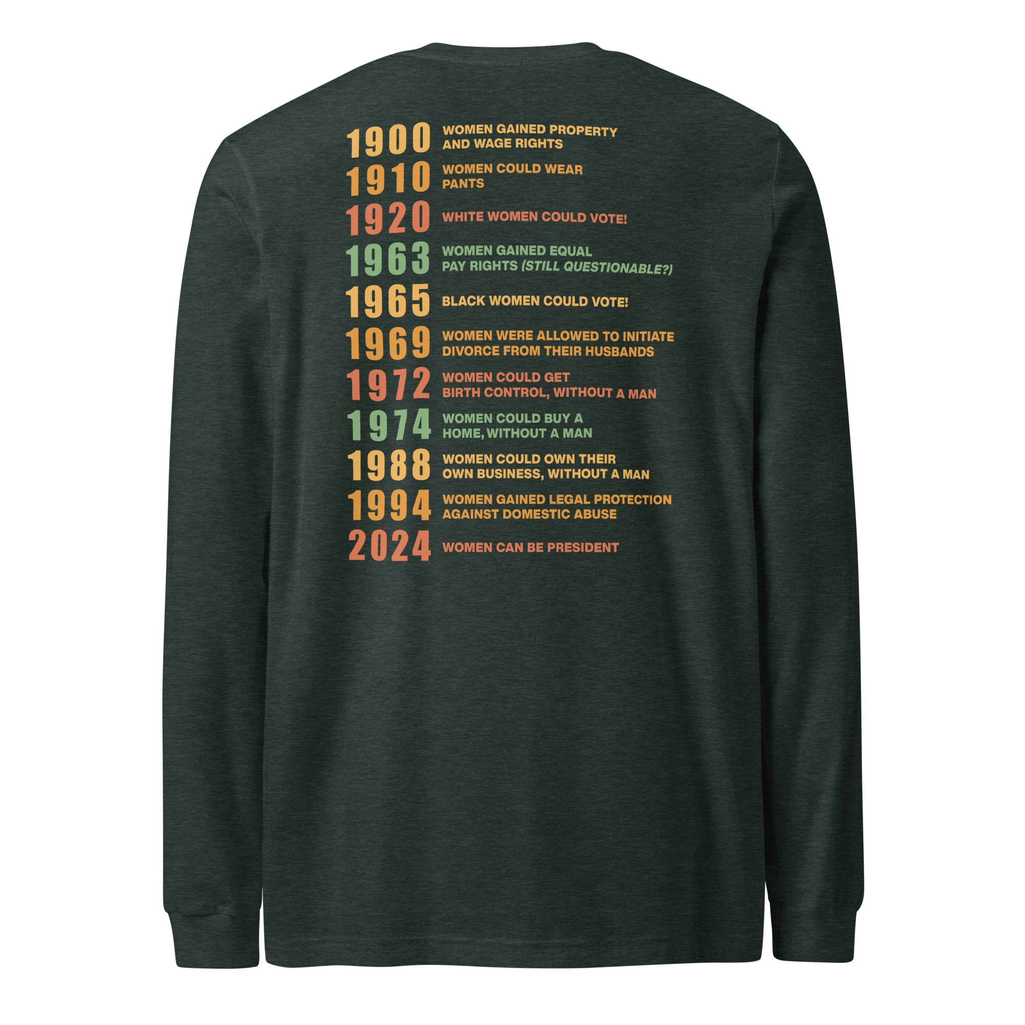 Women's Rights - Long Sleeve (Front & Back Design Included)