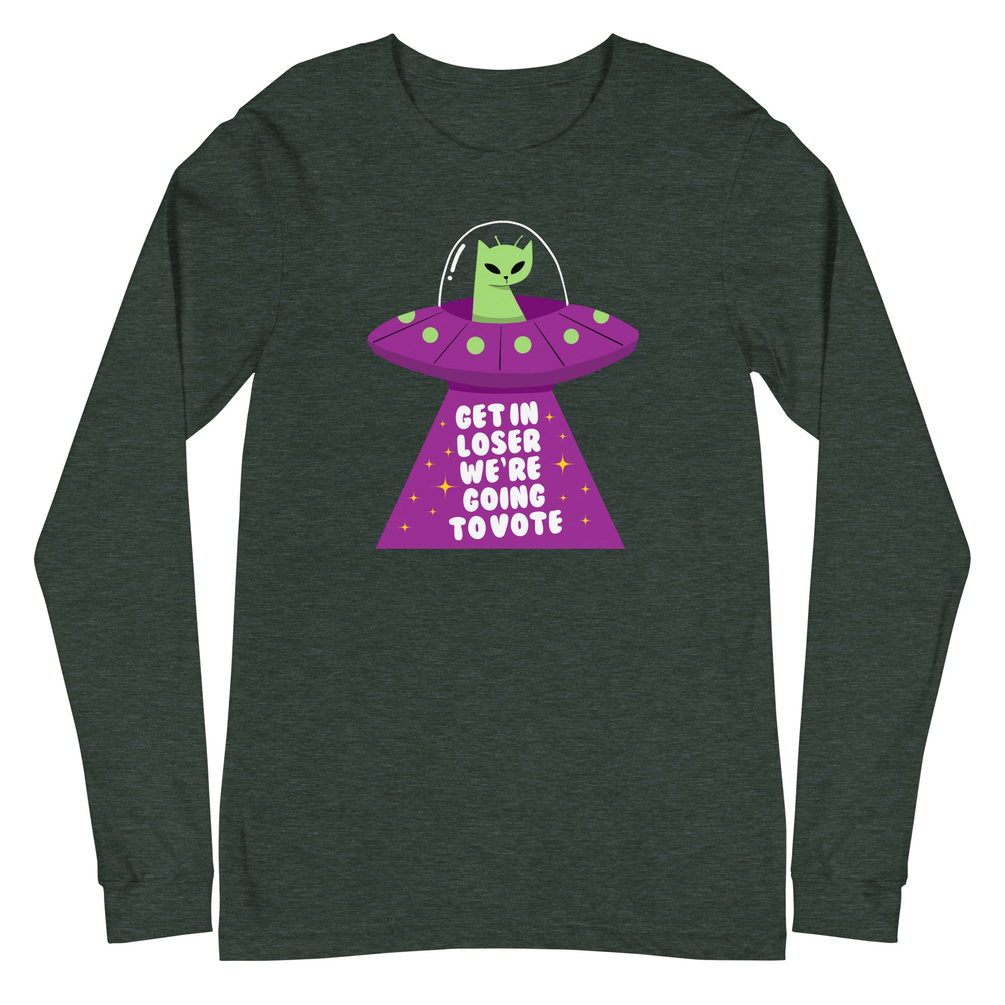 Alien Cat: We're going to vote - long sleeve