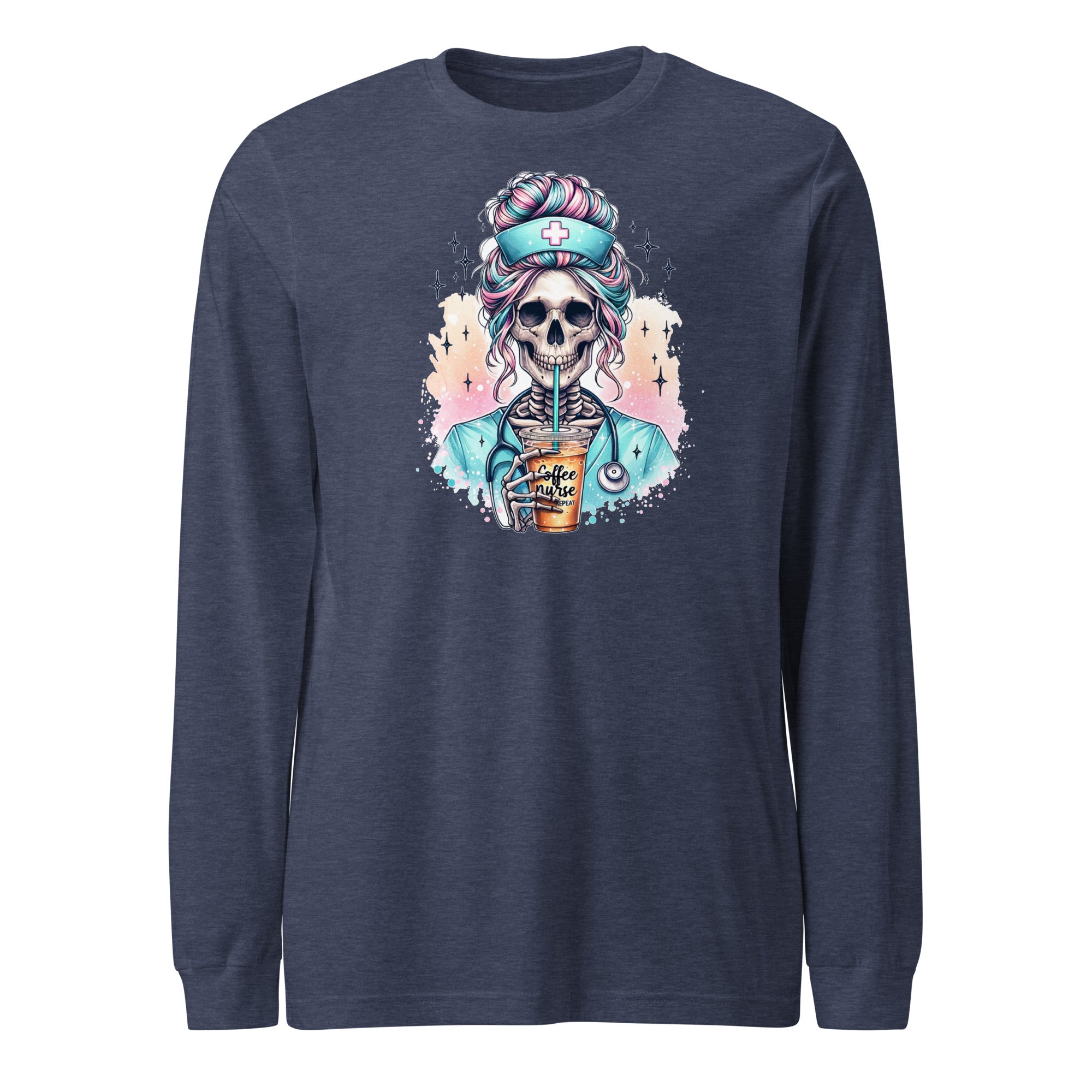 Nurse Halloween Skeleton - Long Sleeve