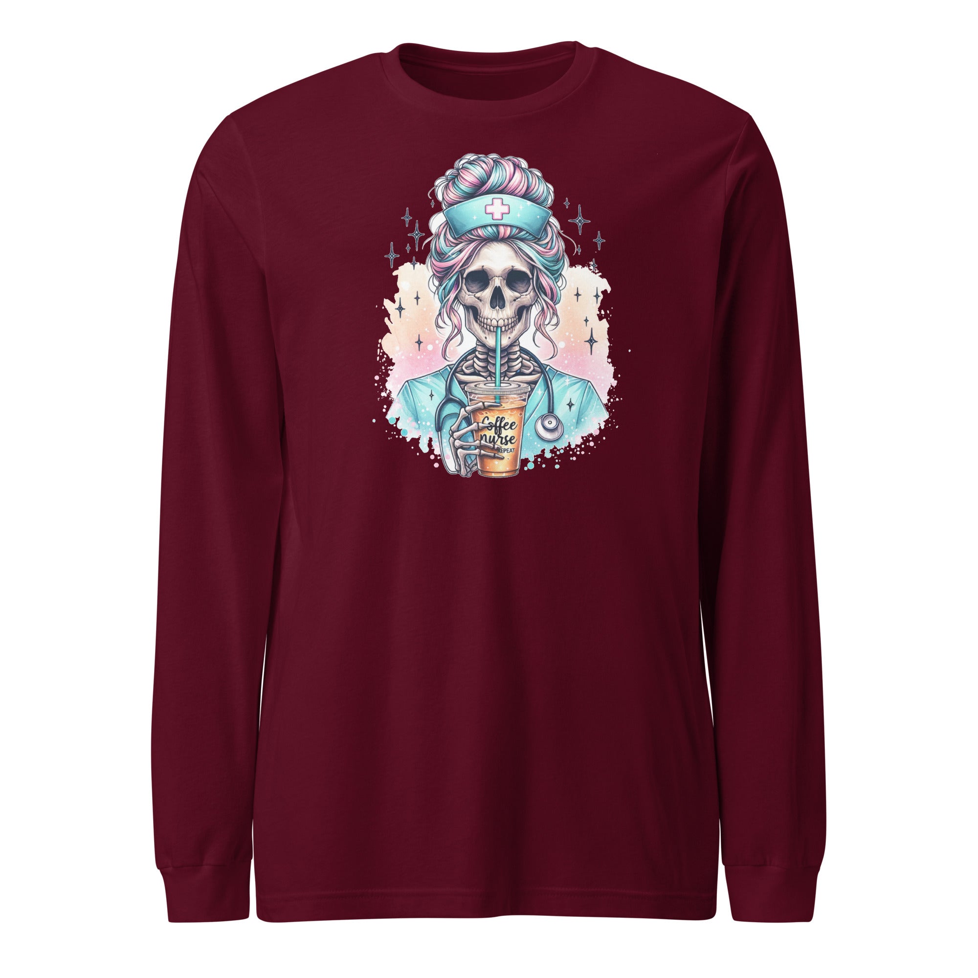 Nurse Halloween Skeleton - Long Sleeve