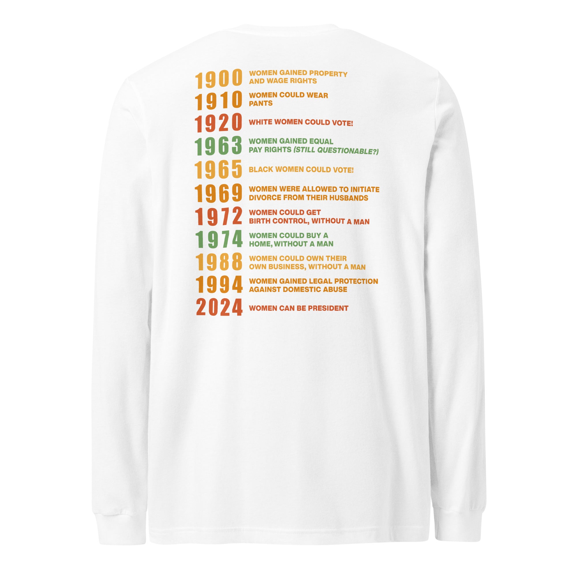 Women's Rights - Long Sleeve (Front & Back Design Included)
