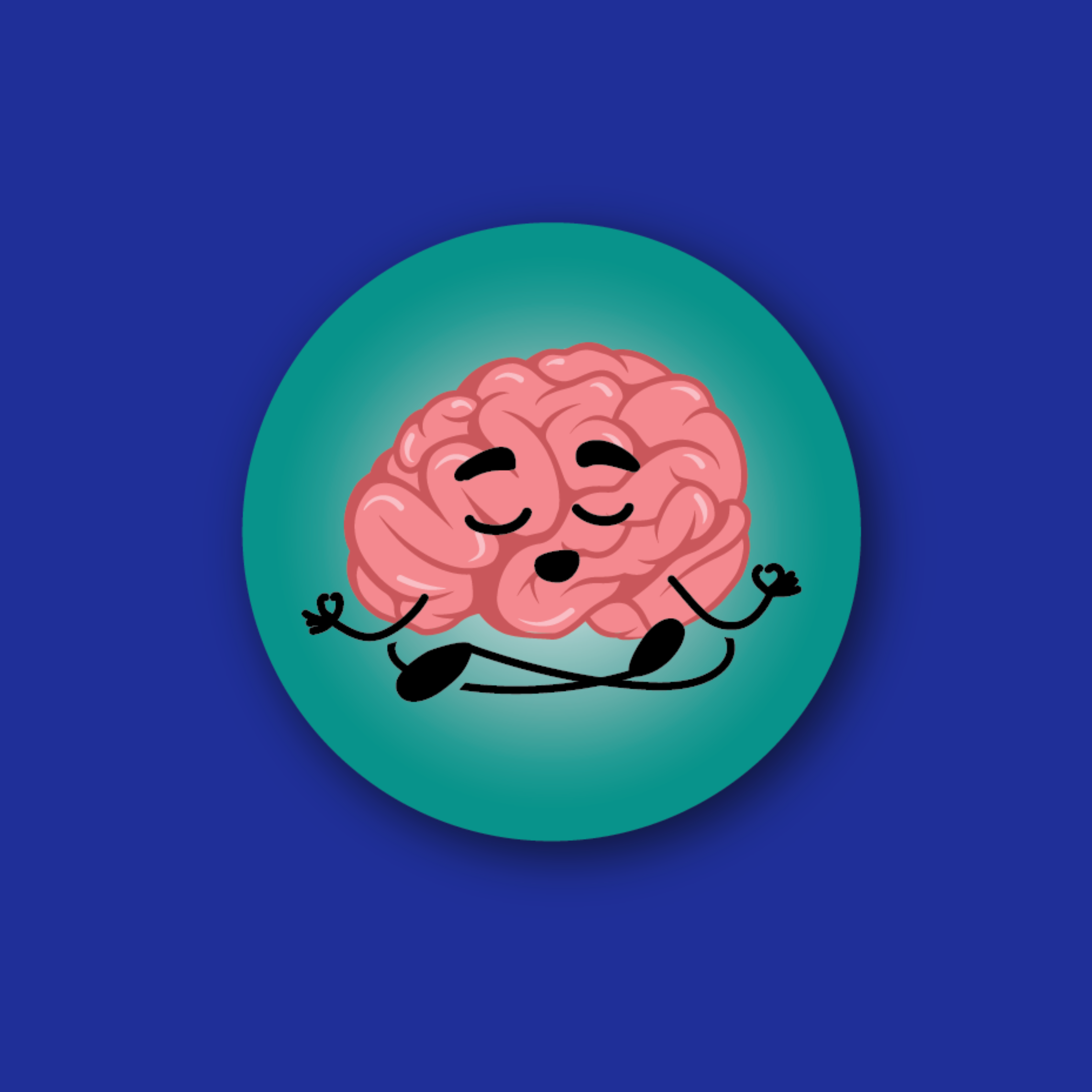 Acrylic Badge Topper: Zen Brain