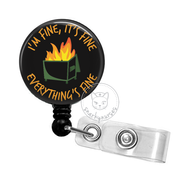 Badge Reel: Dumpster Fire - Multiple Colors