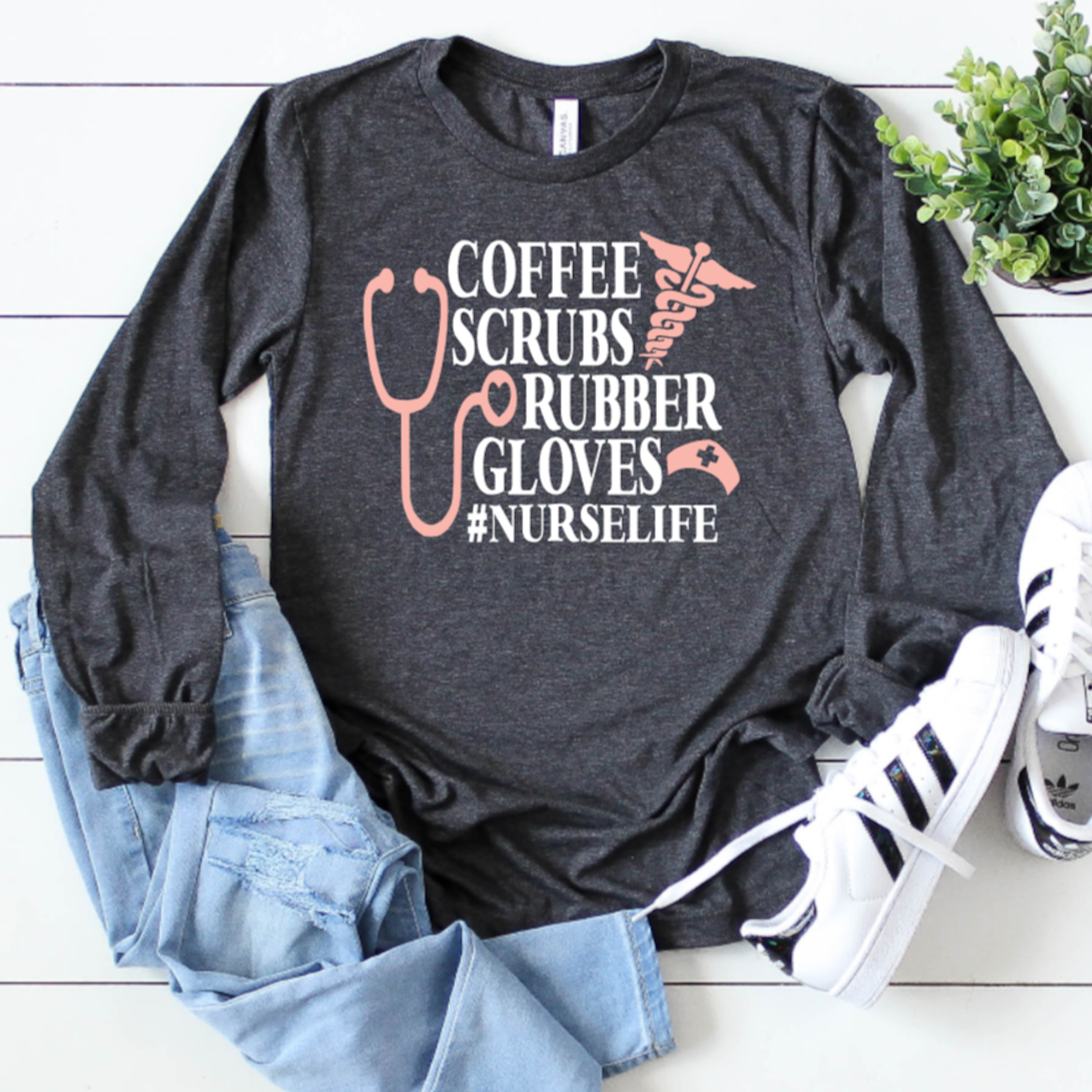 Coffee Scrubs Rubber Gloves - Long Sleeve