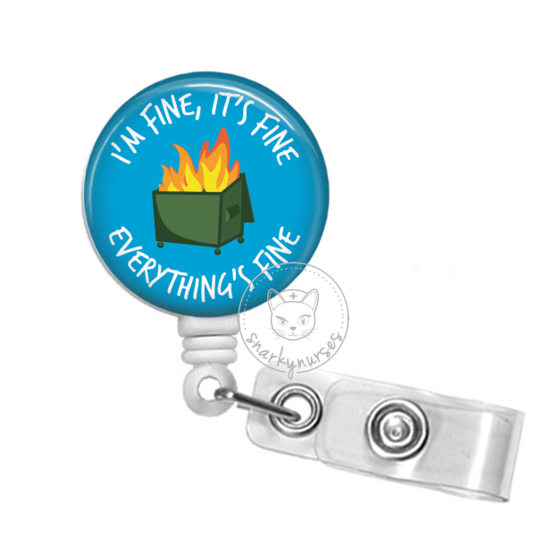 Badge Reel: Dumpster Fire - Multiple Colors
