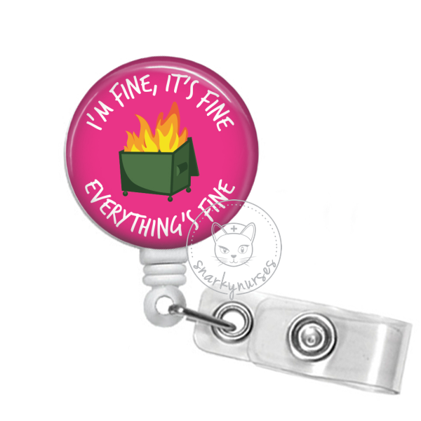 Badge Reel: Dumpster Fire - Multiple Colors