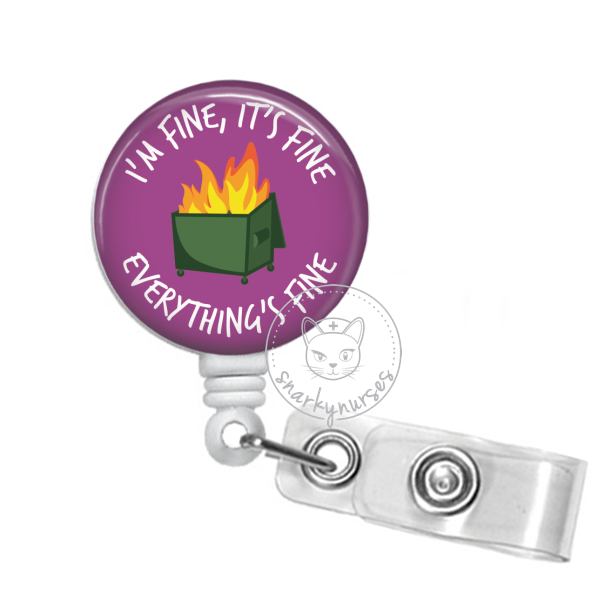 Badge Reel: Dumpster Fire - Multiple Colors