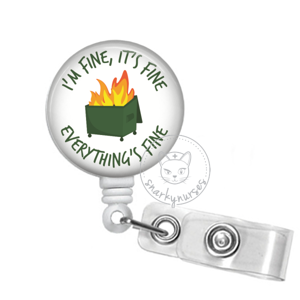 Badge Reel: Dumpster Fire - Multiple Colors