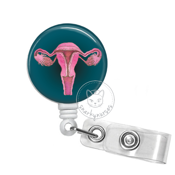 Badge Reel: Uterus - Pink – snarkynurses
