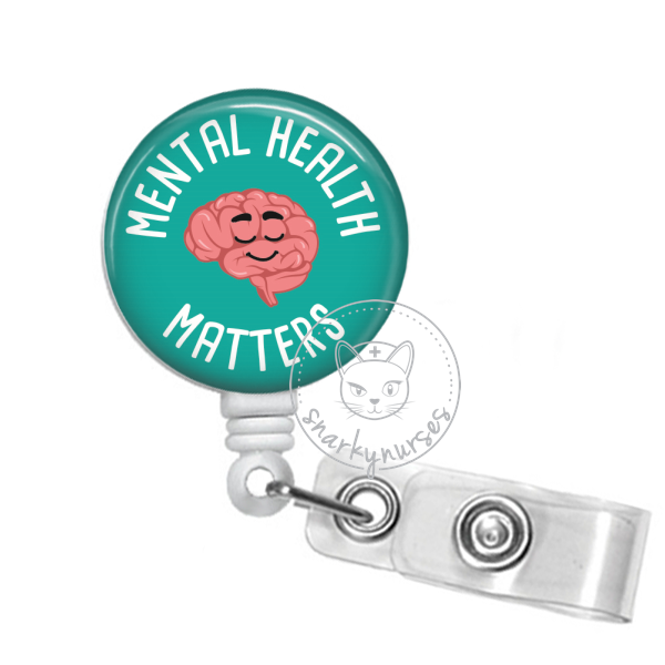 Mental Illness is A Flaw in Chemistry not Retractable Badge Holder with  Alligator Clip for Nurse Doctor Social Worker Mental Health Month, Funny