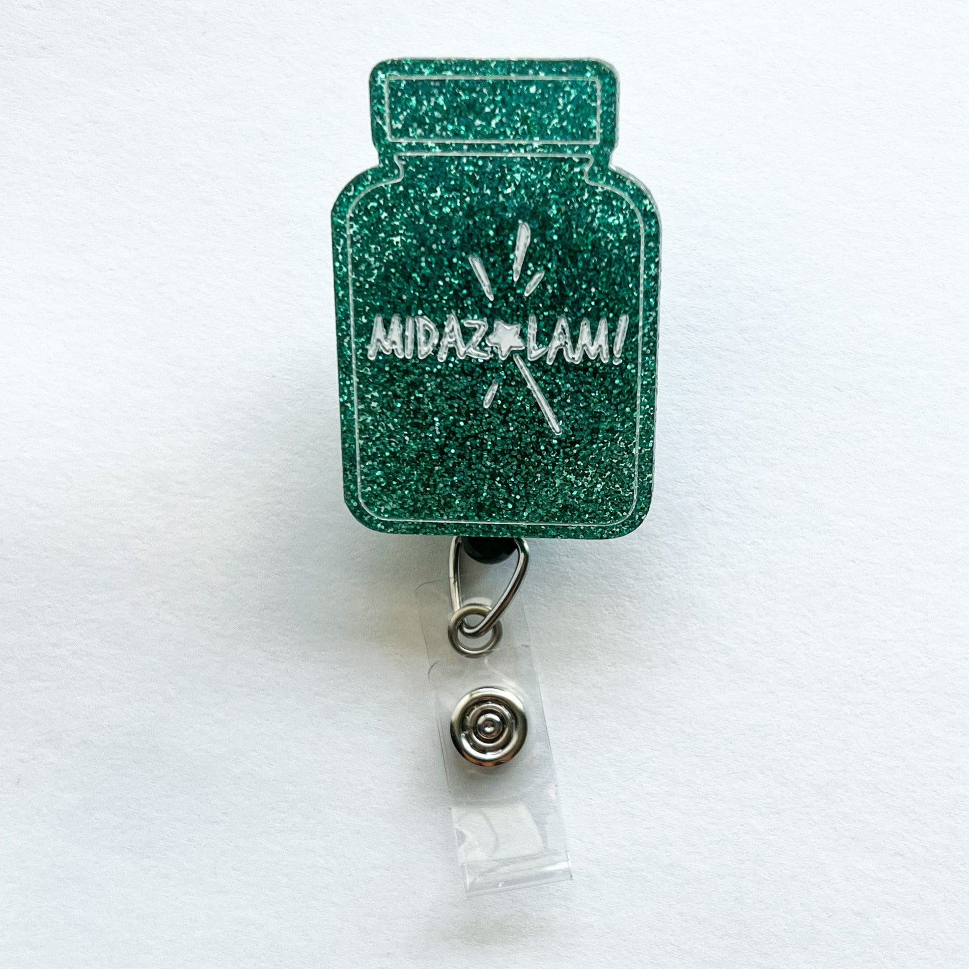 Glitter Badge Reel: Midazolam