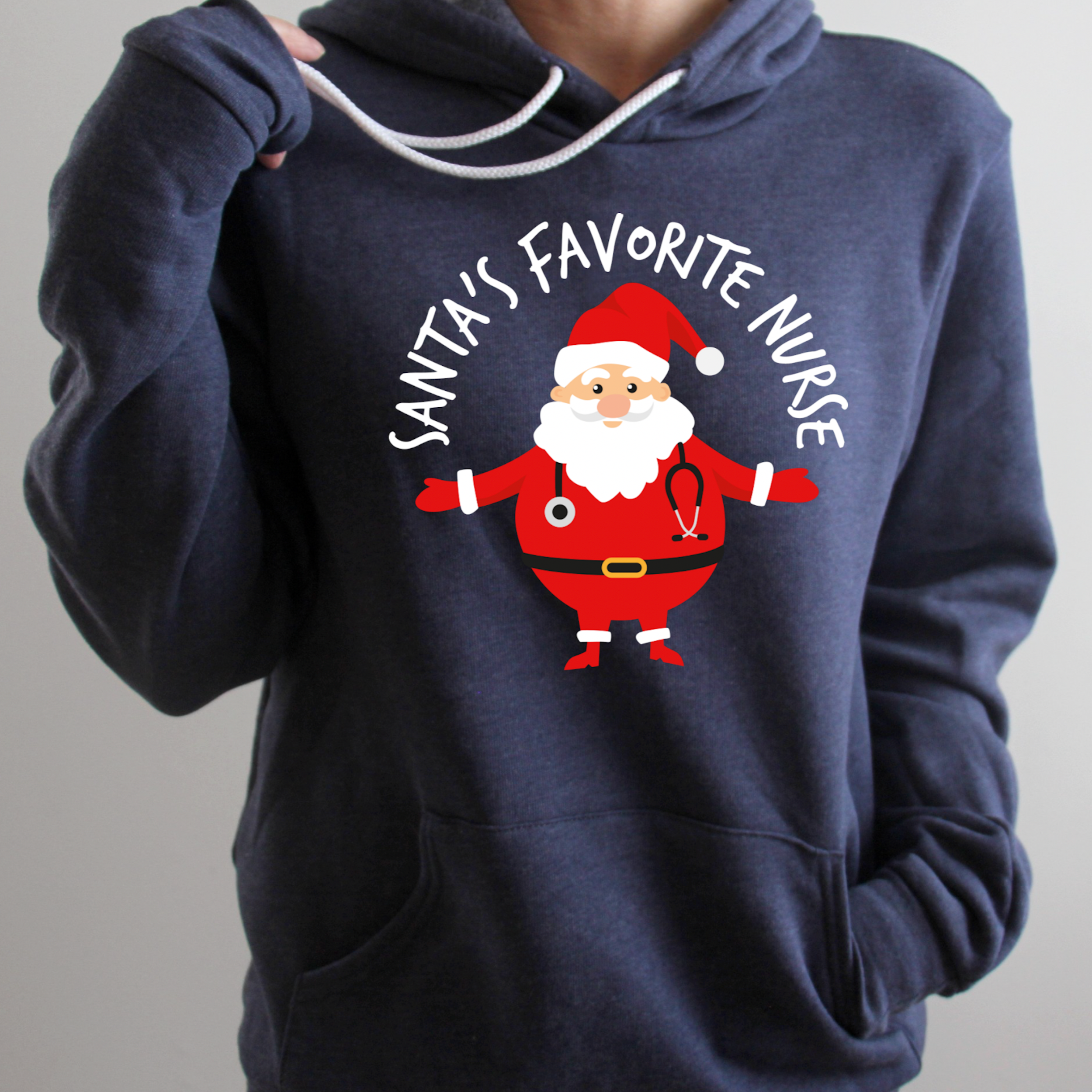 Hoodie: Santa's Favorite Nurse