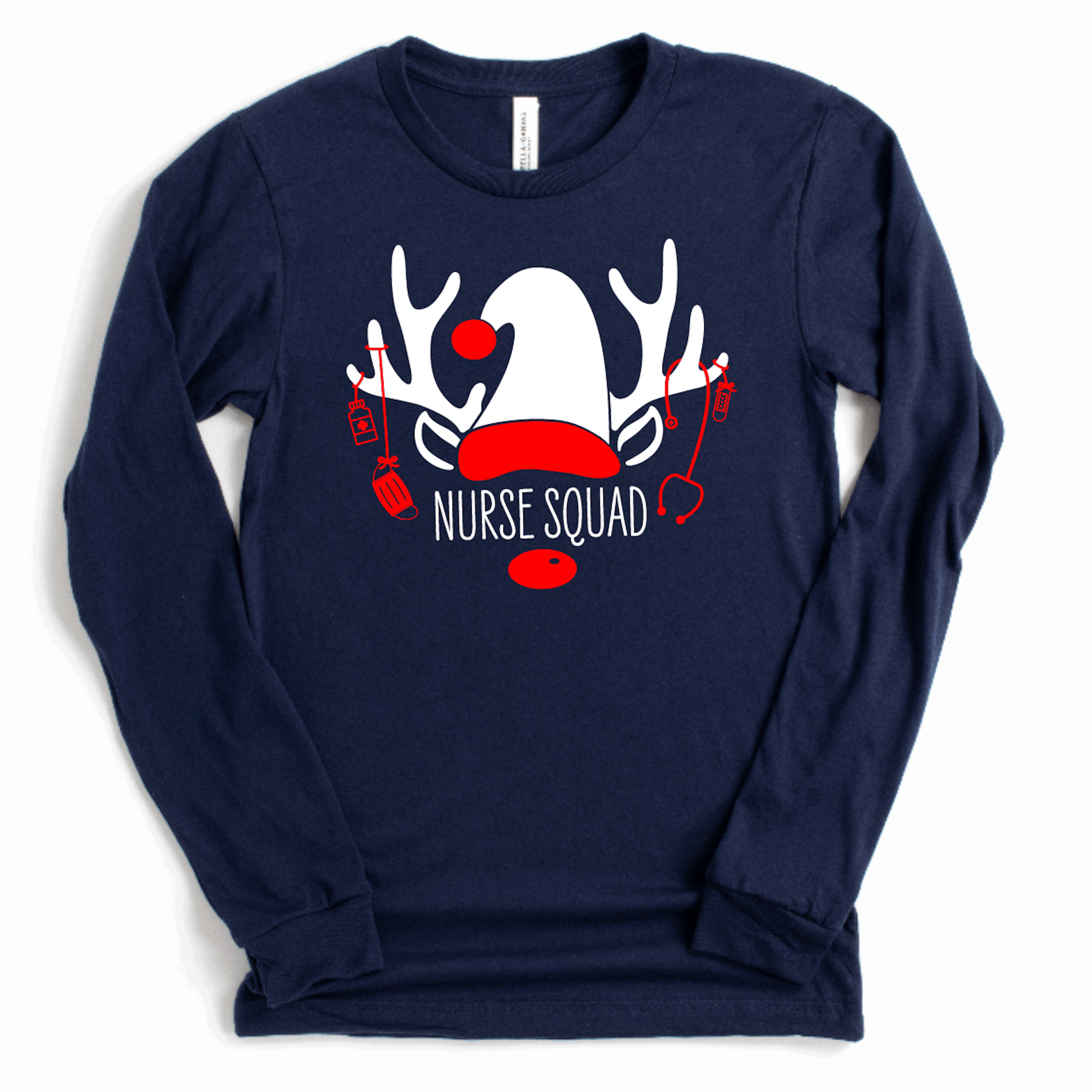 Holiday Nurse Squad Reindeer - Long Sleeve