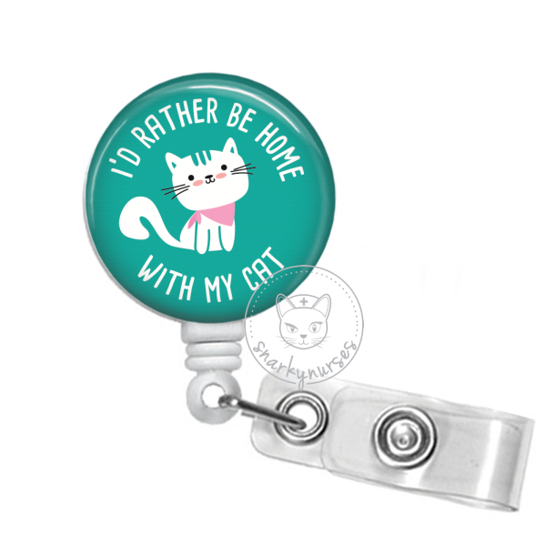 Cute Colorful Cat Kitty Style Retractable Badge Reel For