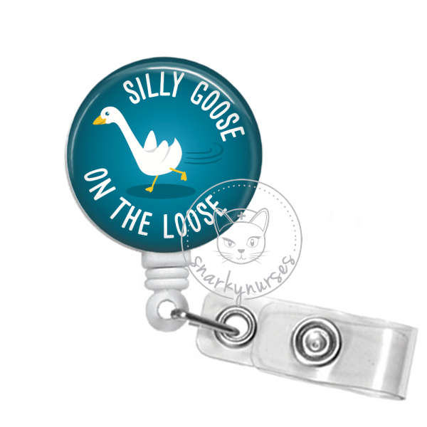  Silly Goose Funny Glitter Badge Scroll Retractable, Cute  Goose Badge Holder For Nurses, Christmas Birthday Graduation Gift For  Doctor Nurse OT Social Worker Warehouse Manager
