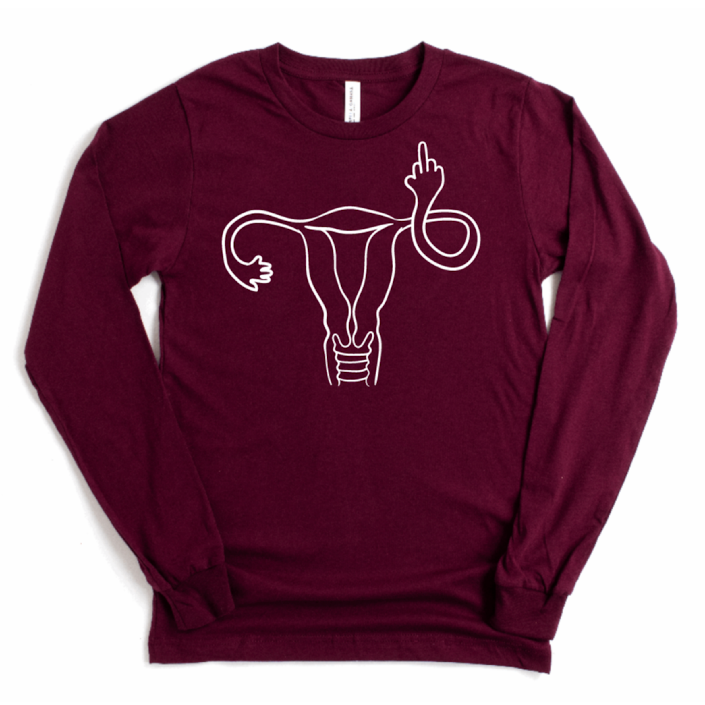 Middle Finger Uterus - Long Sleeve