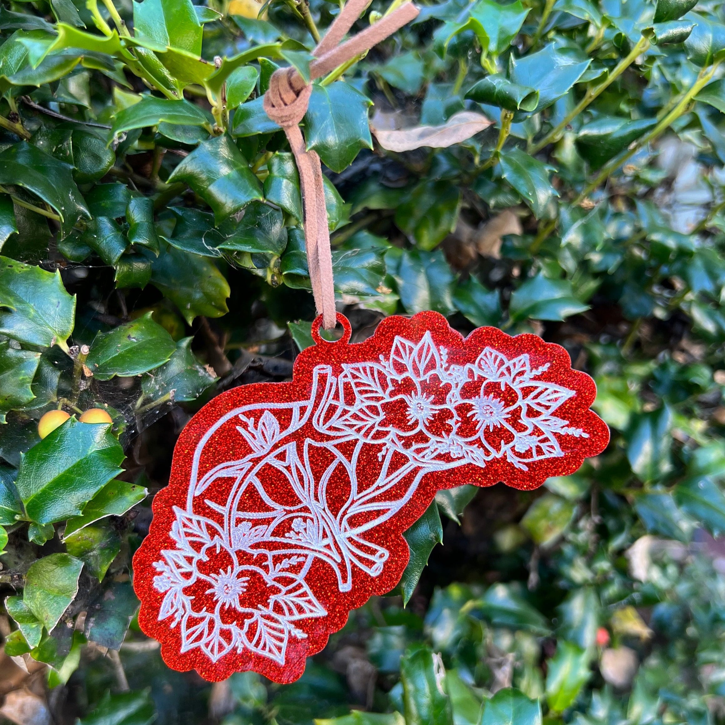 Ornament: Anatomical Organs - Glitter Acrylic Engraved